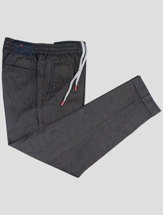 Kiton Blue Cotton Ea Pants