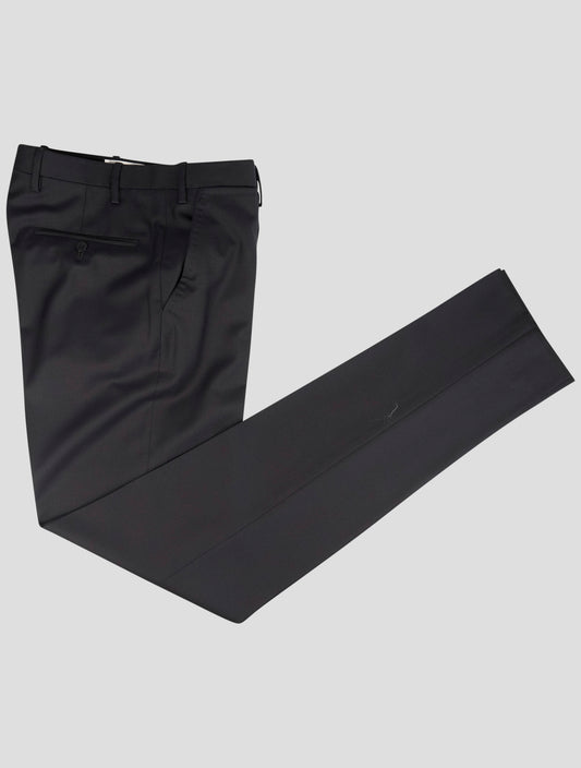 Kiton Dark Blue Wool 14 Micron Dress Pants