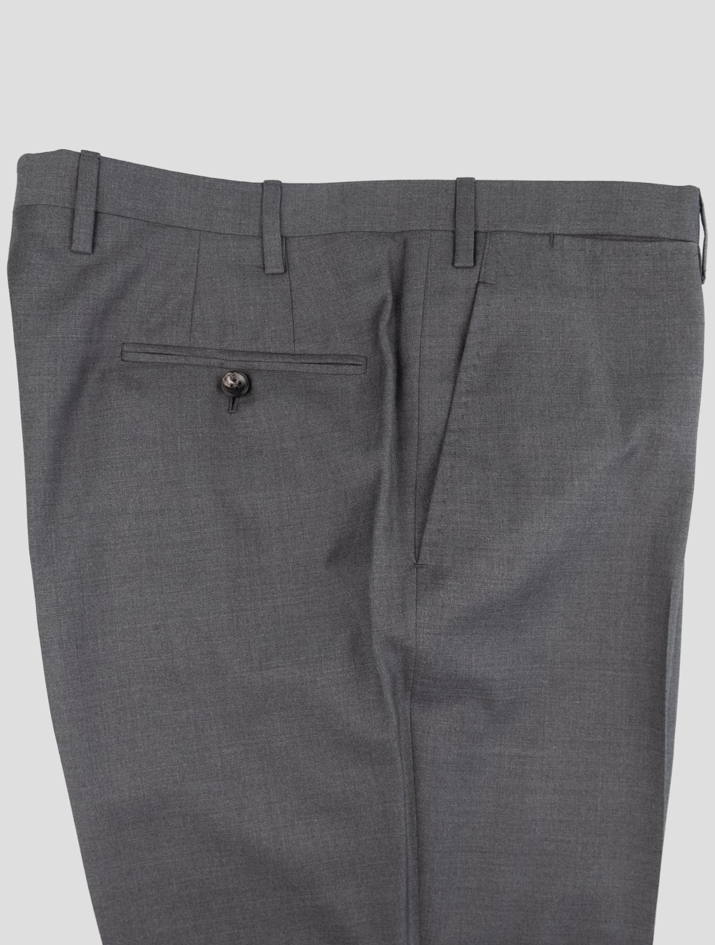 Kiton Gray Wool Dress Pants
