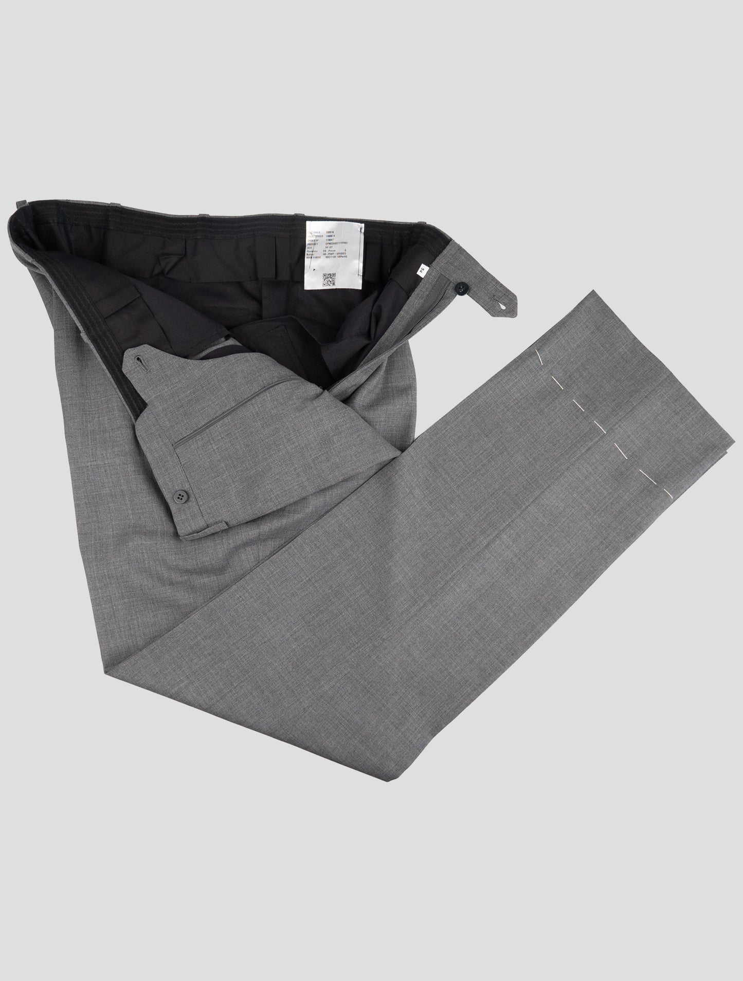 Kiton Gray Wool Dress Pants