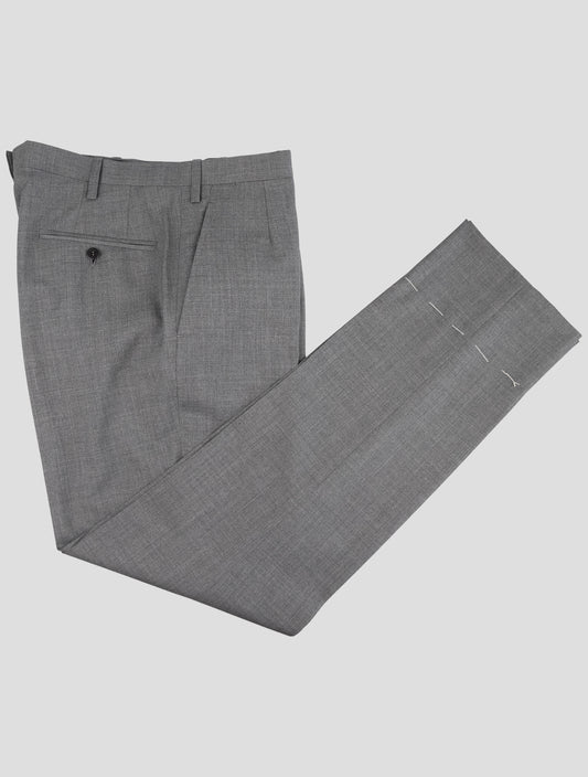 Kiton Gray Wool Dress Pants