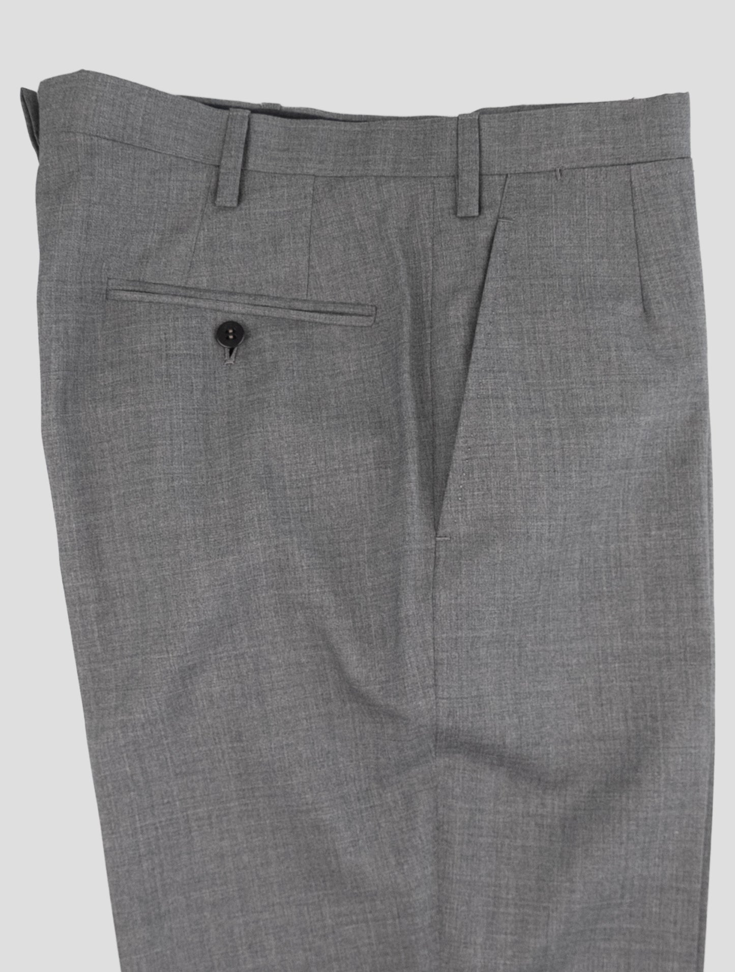 Kiton Gray Wool Dress Pants