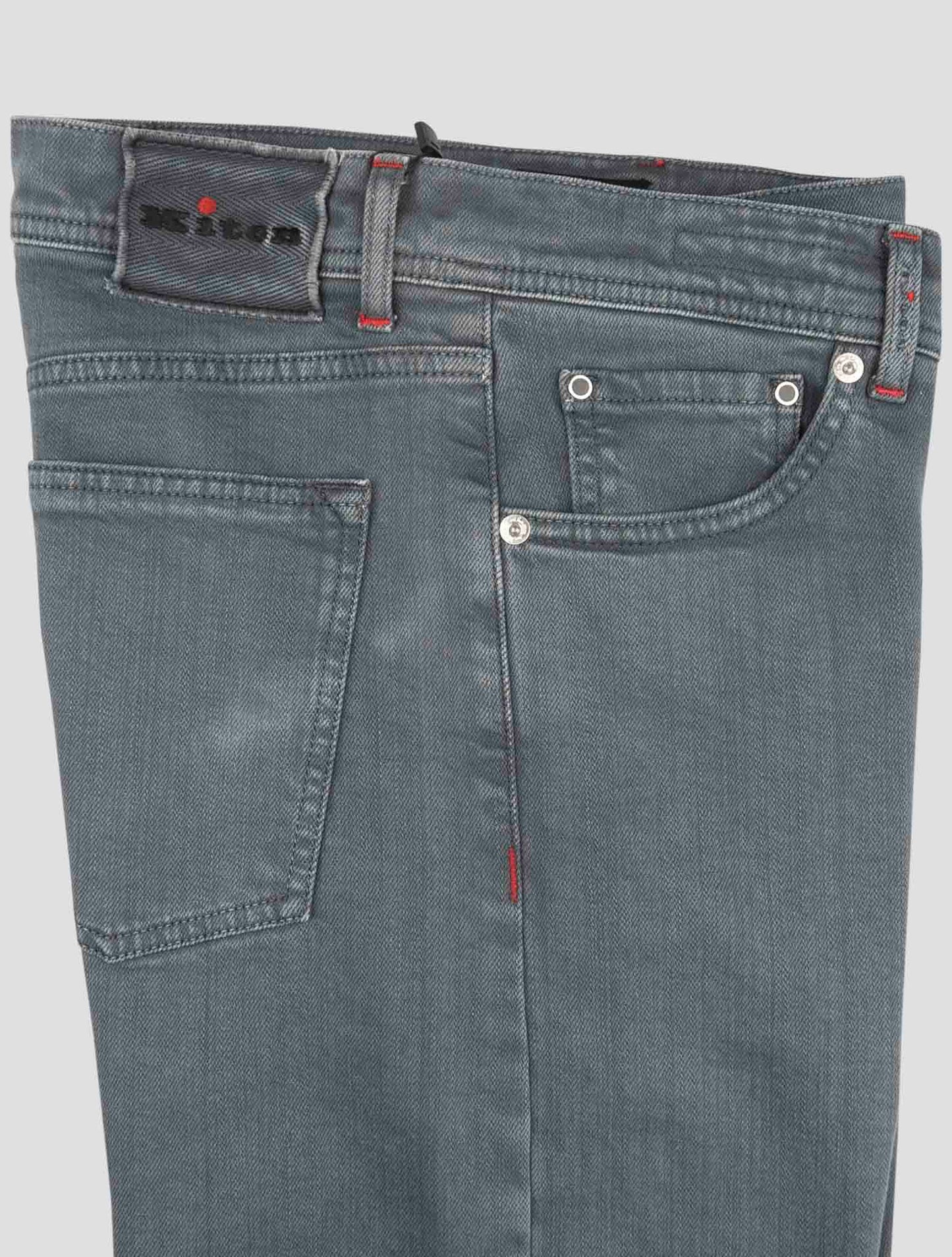 Kiton Gray Cotton Ea Jeans