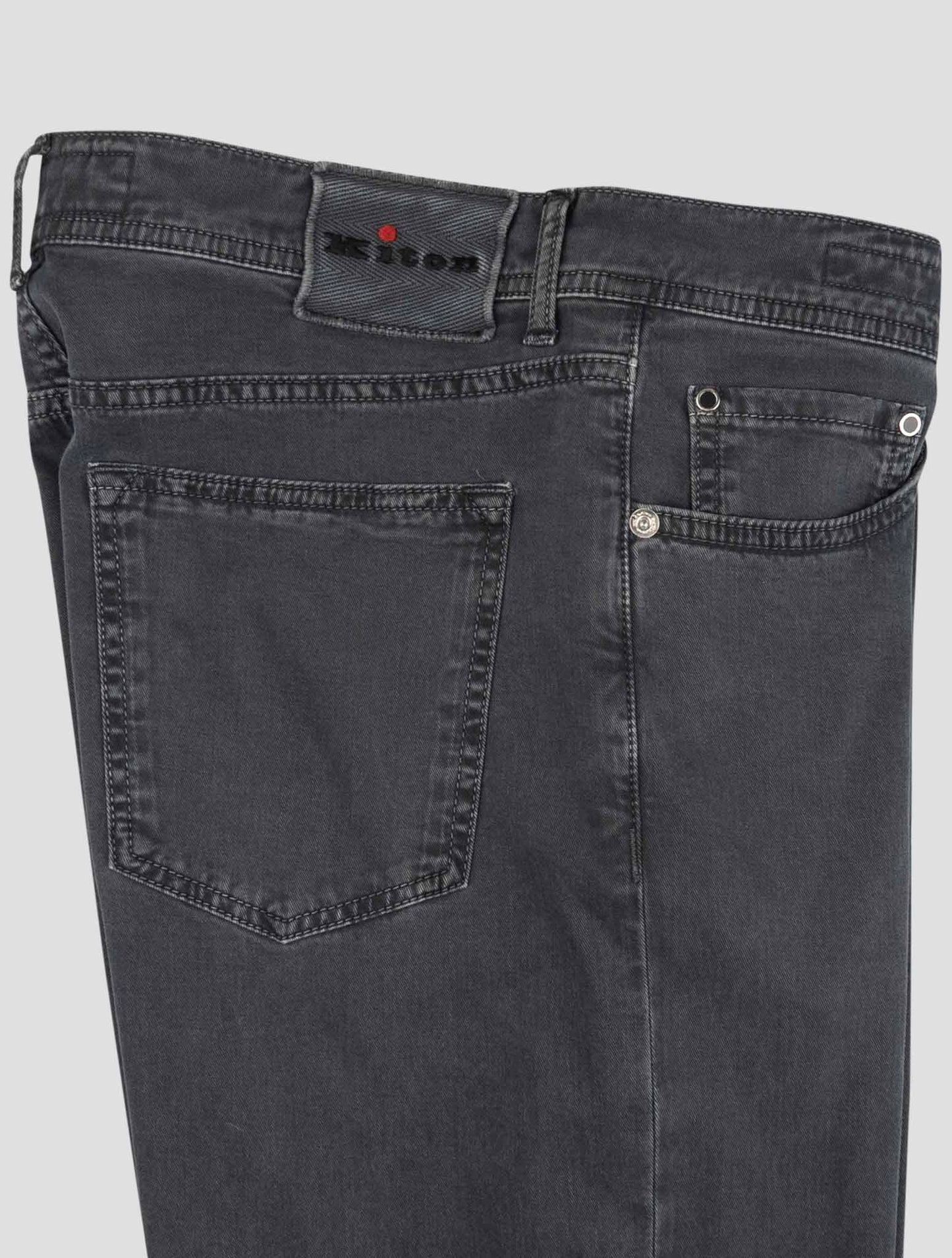 Kiton Gray Cotton Cashmere Ea Jeans