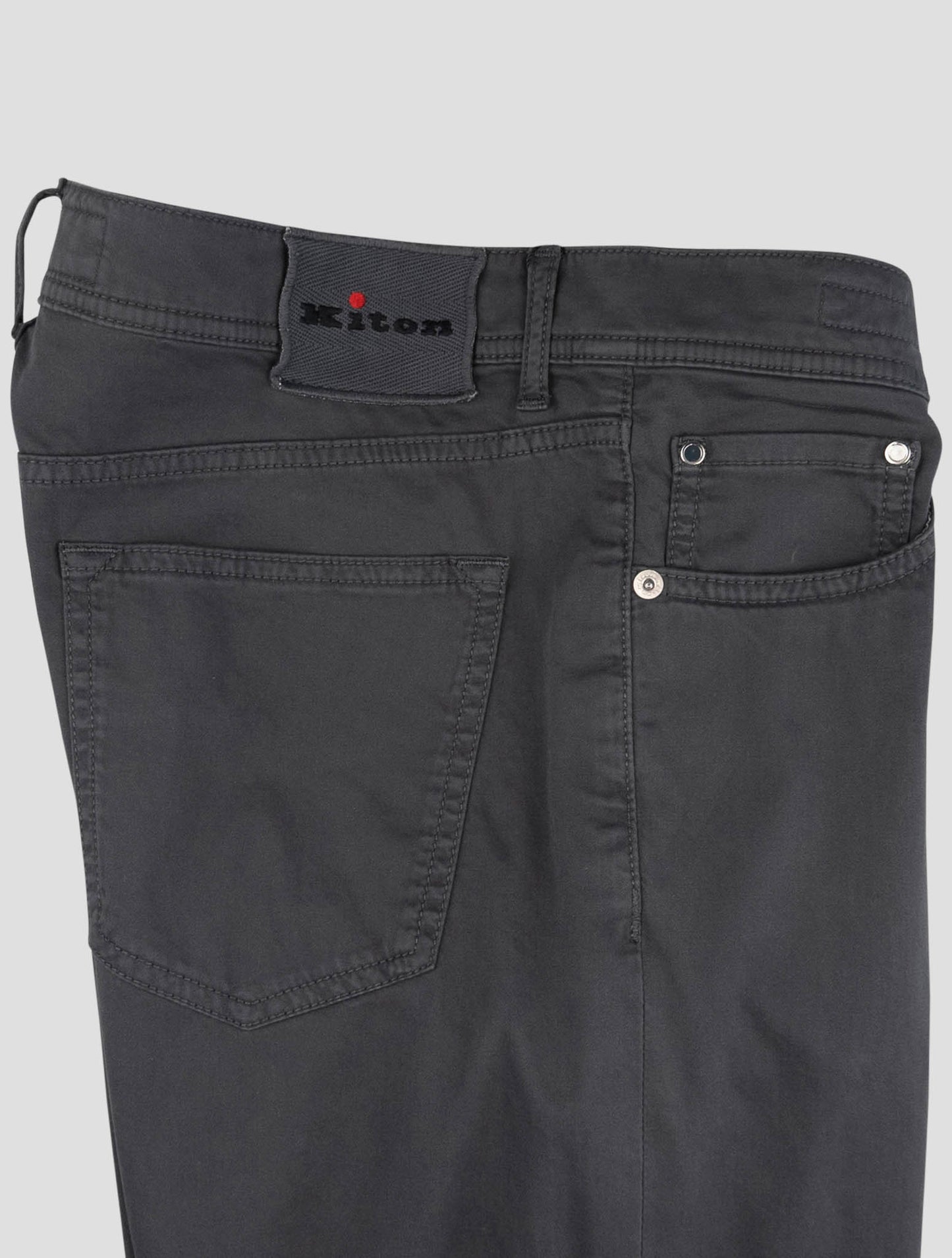 Kiton Gray Cotton Ea Jeans
