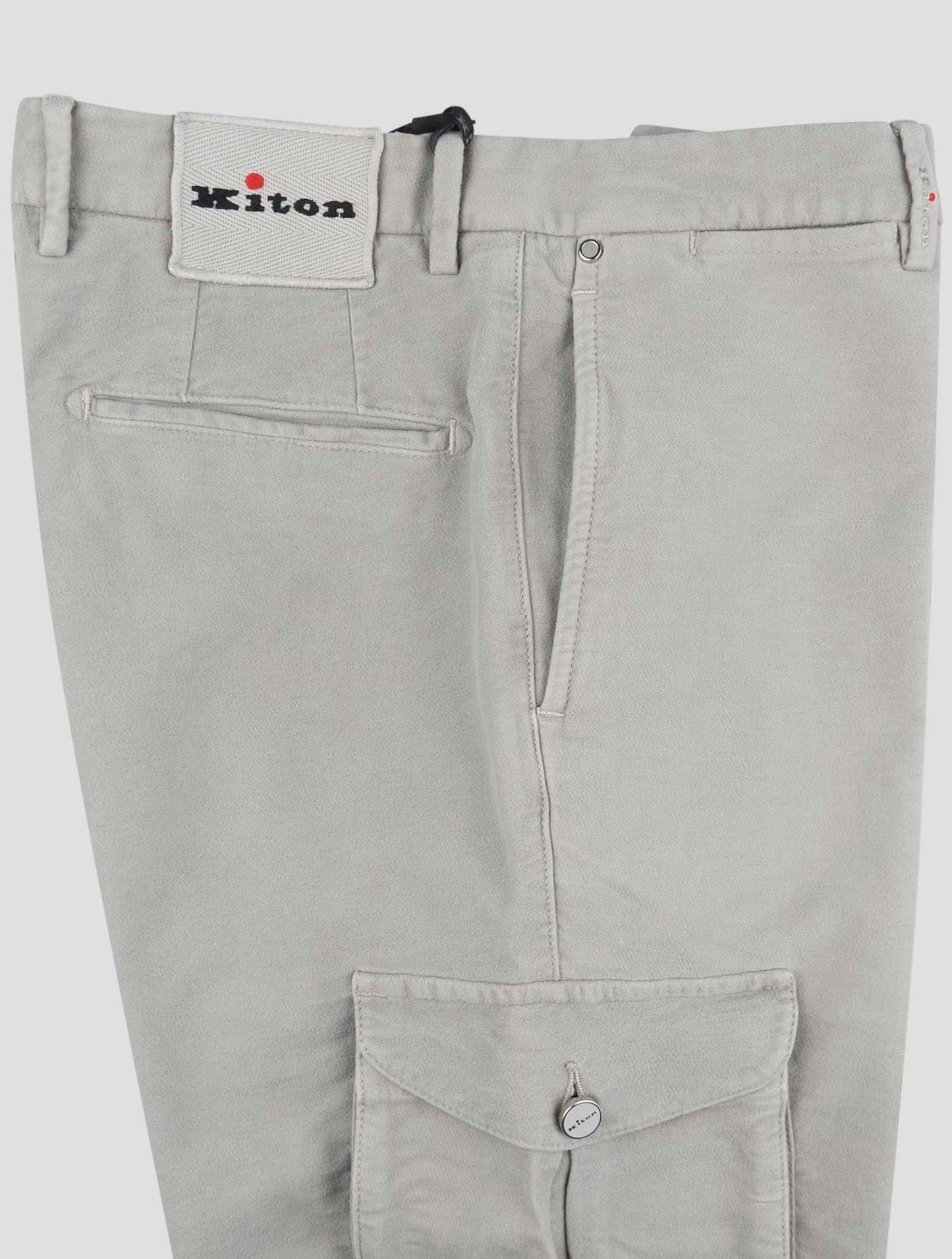 Kiton Gray Cotton Cashmere Ea Pants