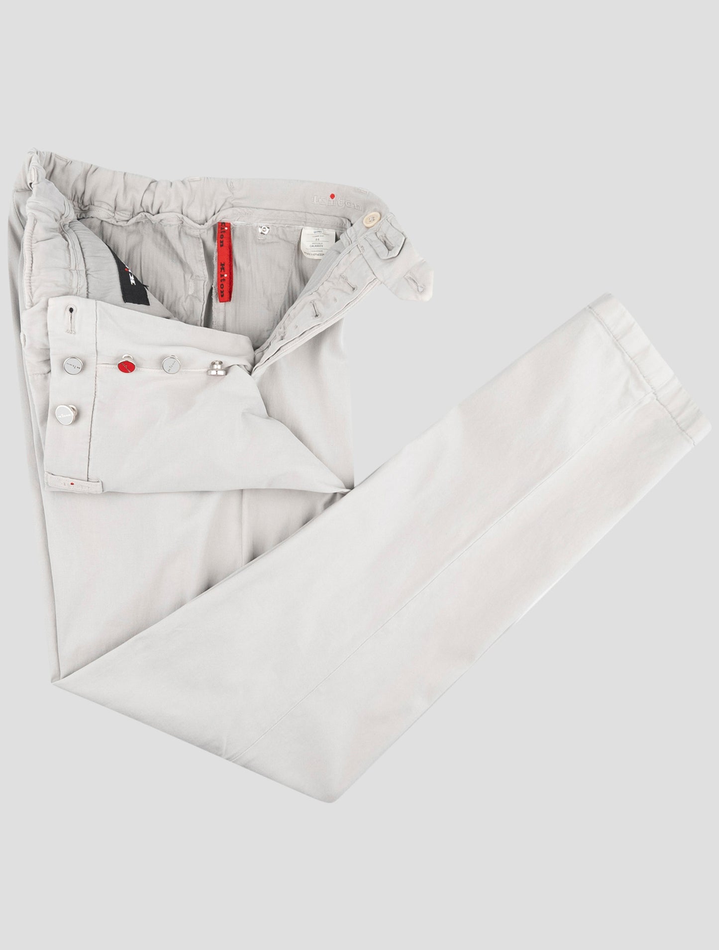 Kiton Gray Lyocell Cotton Ea Pants
