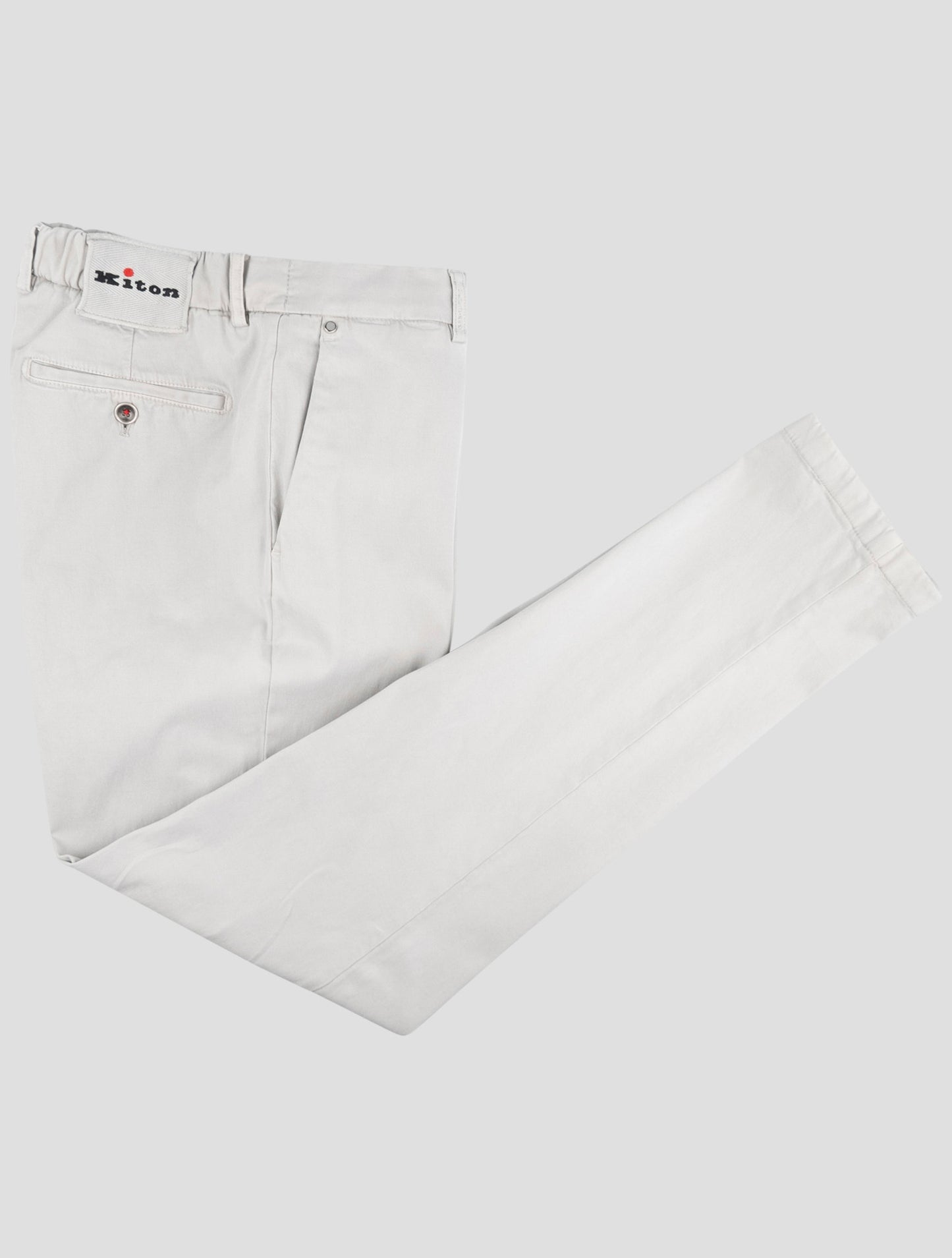 Kiton Gray Lyocell Cotton Ea Pants