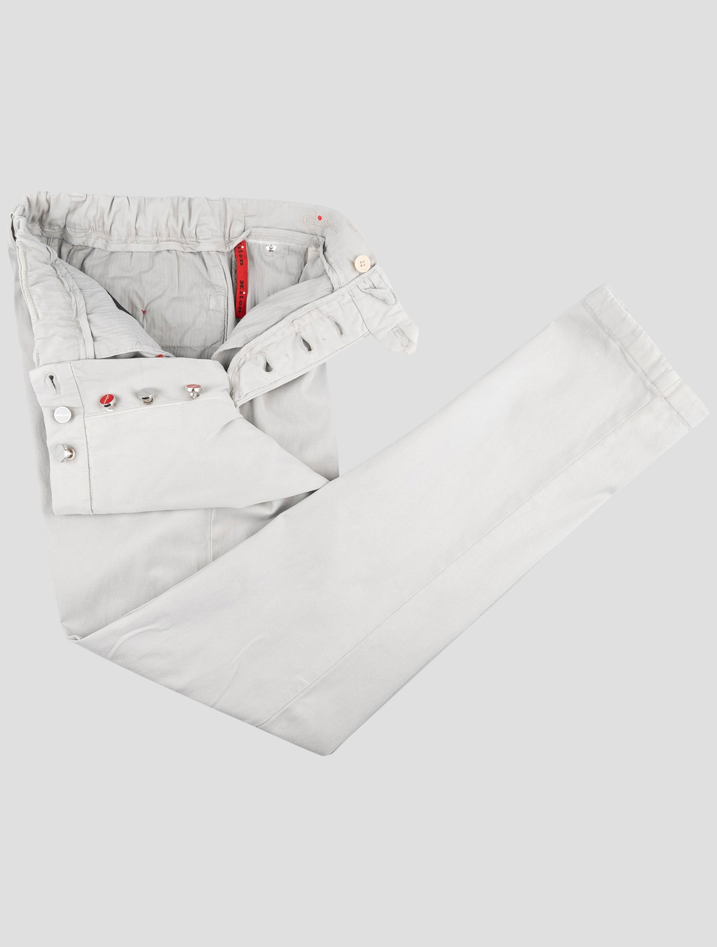 Kiton Gray Lyocell Cotton Ea Pants