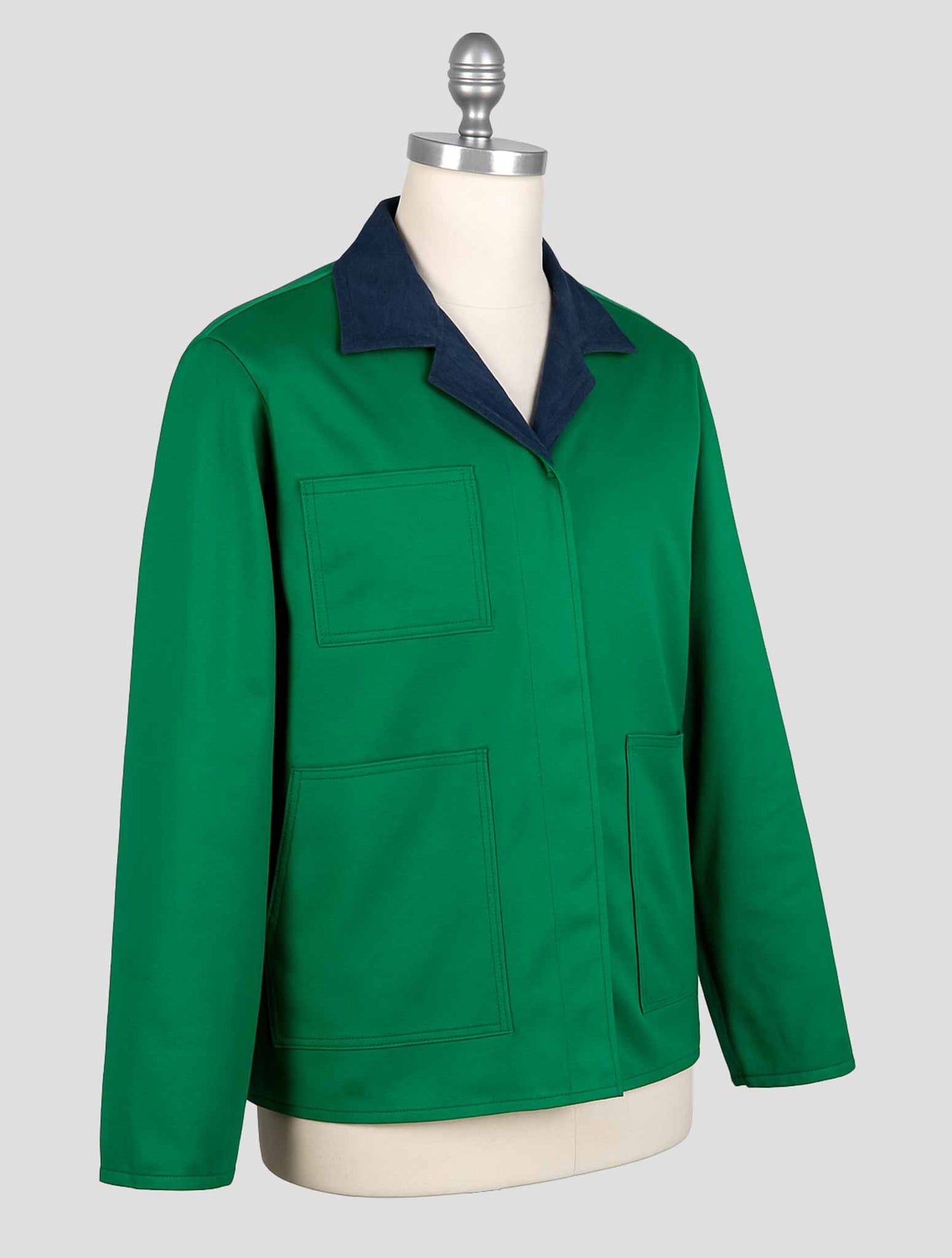 Kiton Green Denim Wool Silk Linen Special Edition Plus One