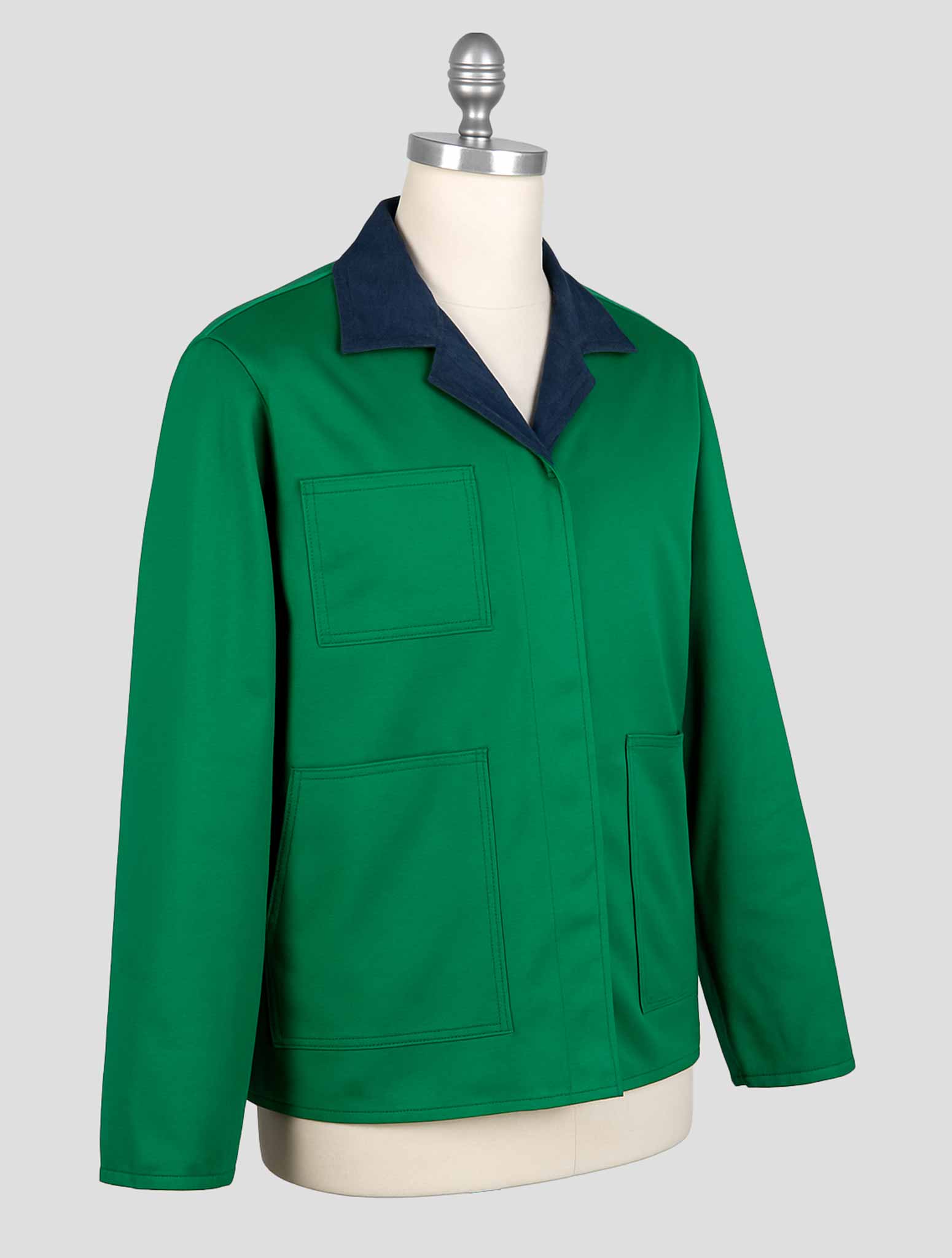 Kiton Green Denim Wool Silk Linen Special Edition Plus One