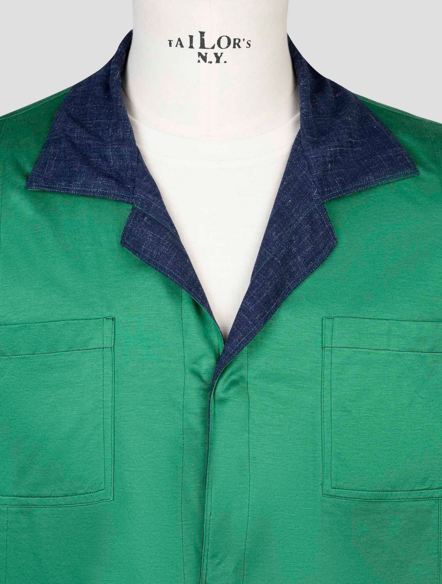 Kiton Green Denim Wool Silk Linen Special Edition Plus One