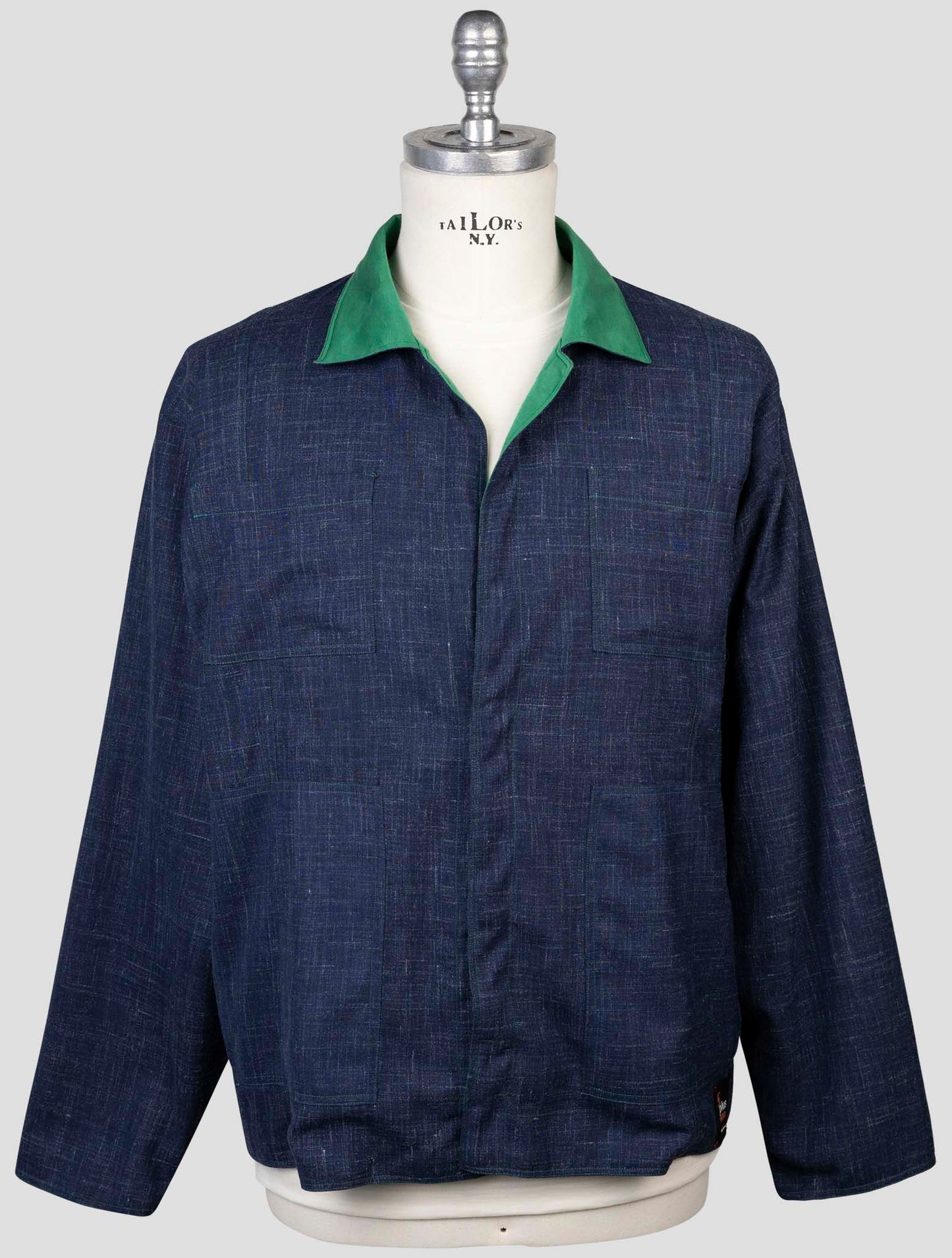Kiton Green Denim Wool Silk Linen Special Edition Plus One