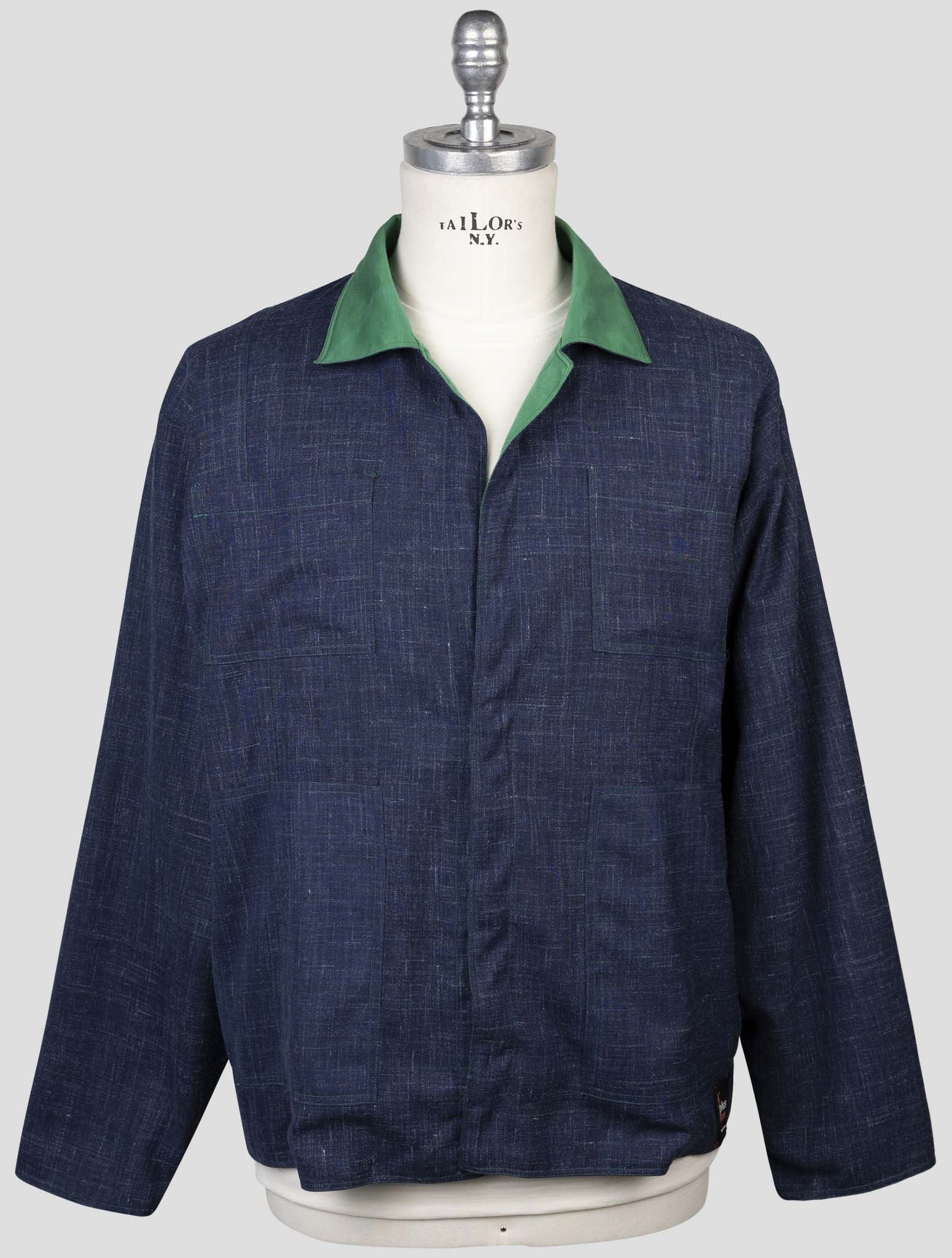 Kiton Green Denim Wool Silk Linen Special Edition Plus One
