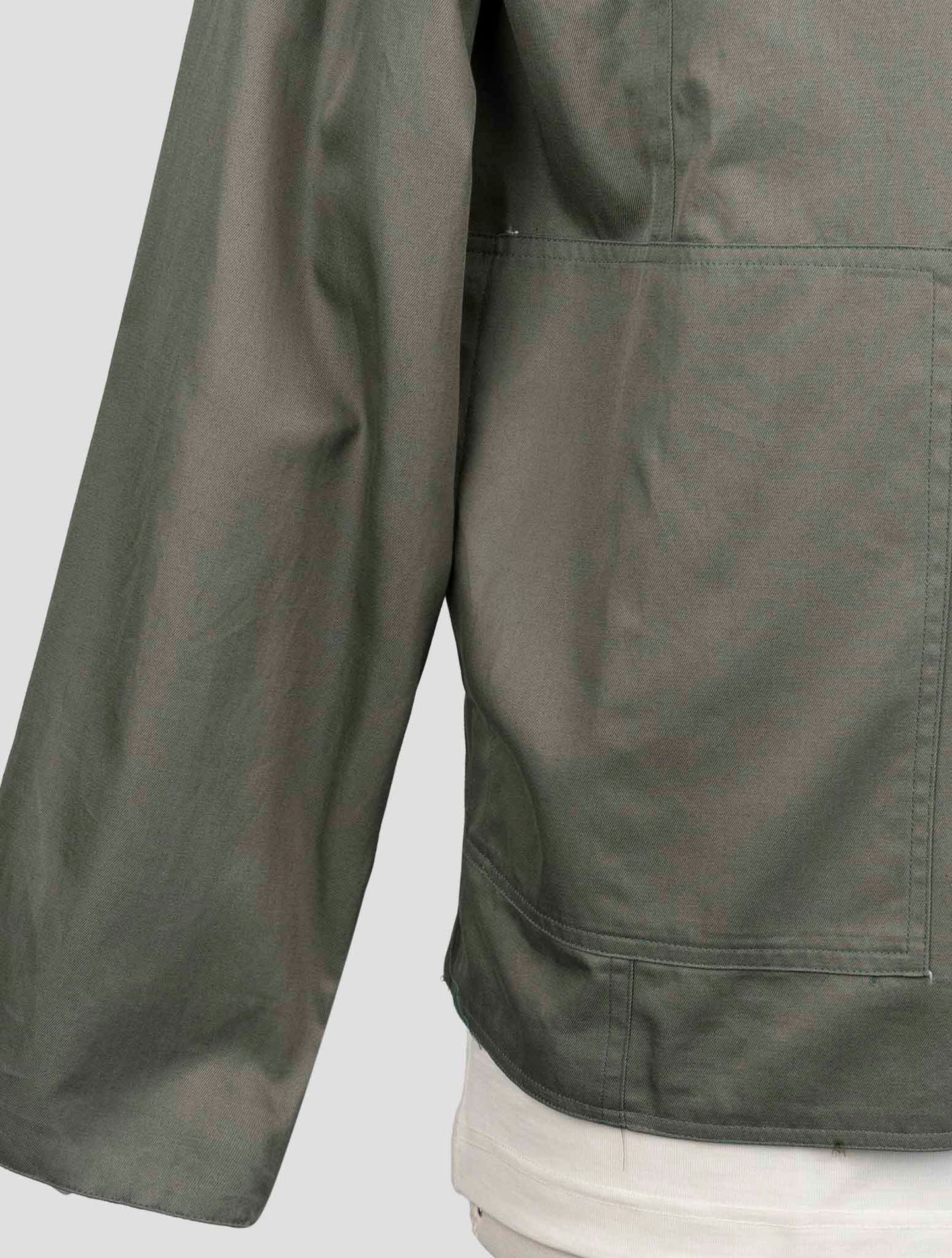 Kiton Green Cotton Reverse Coat