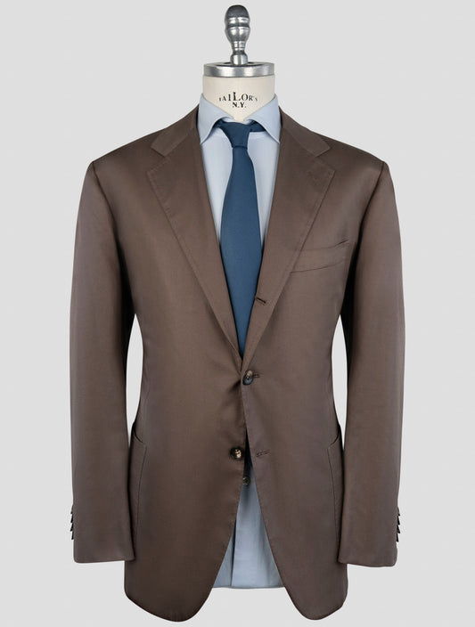 Kiton Brown Cotton Suit