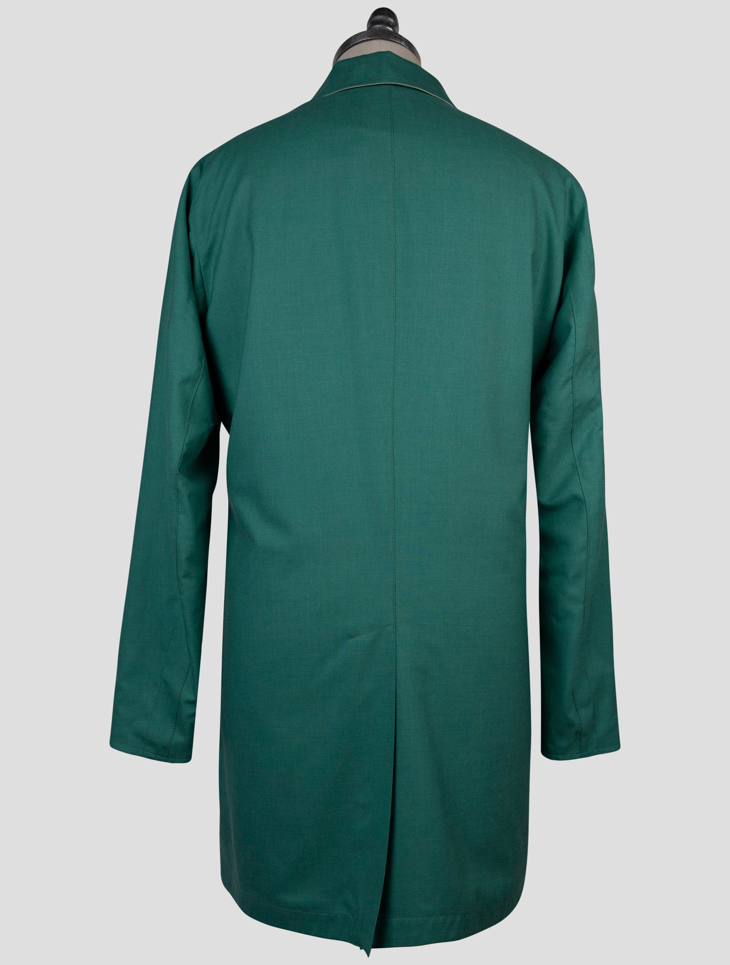 Kiton Green Beige Cashmere Silk Reverse Coat