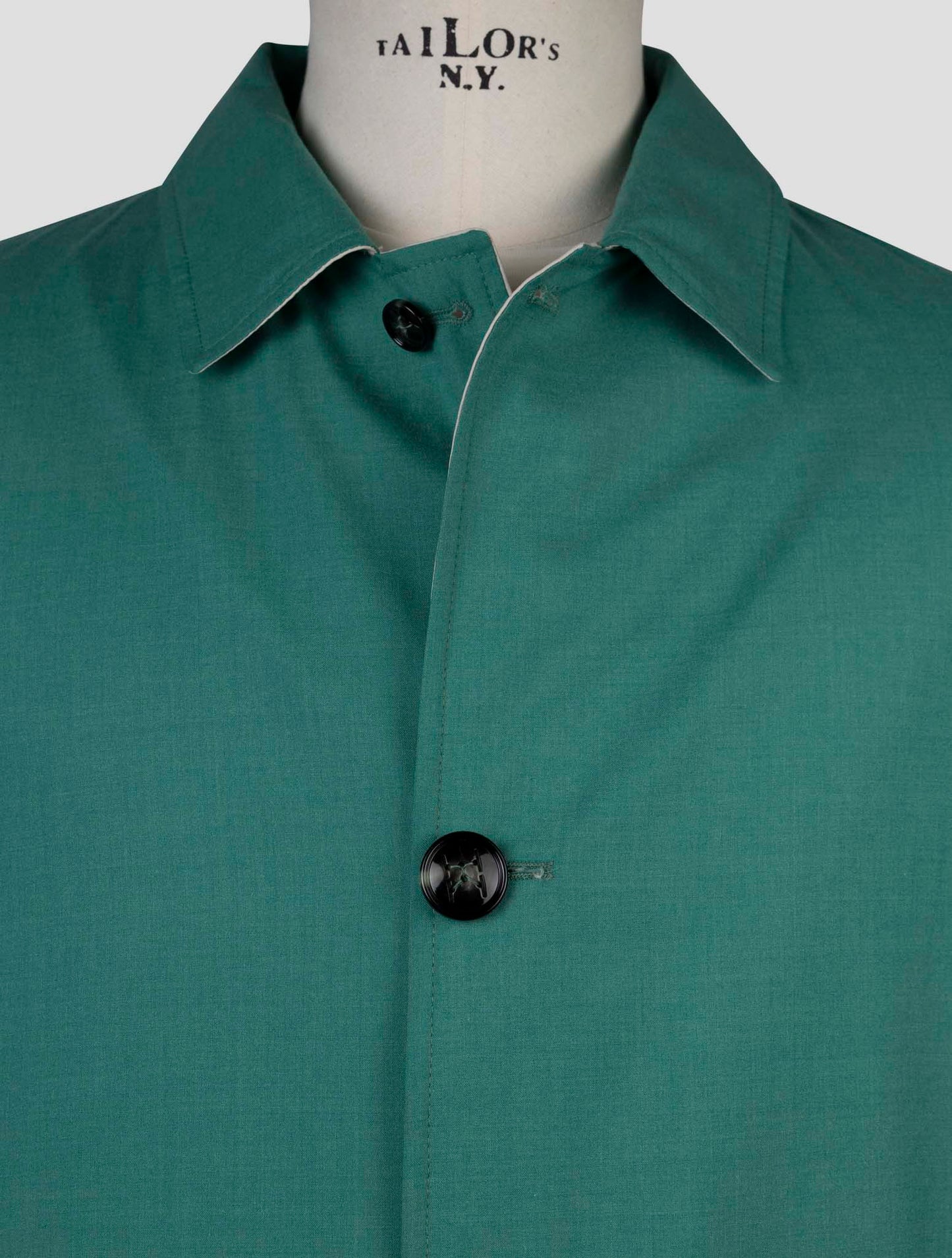 Kiton Green Beige Cashmere Silk Reverse Coat