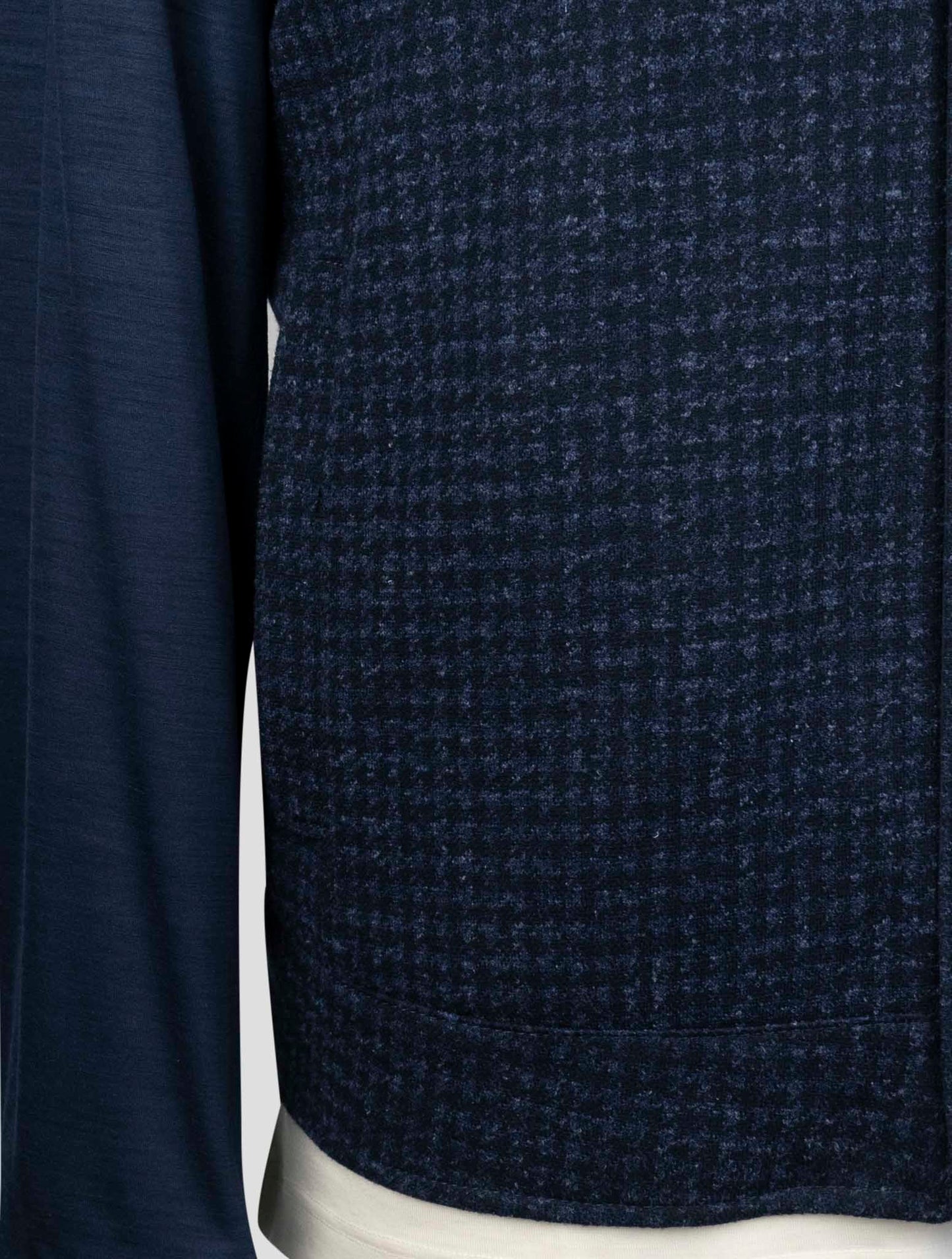 Kiton Blue Cotton Virgin Wool Silk Pl Leather Suede Reverse Coat