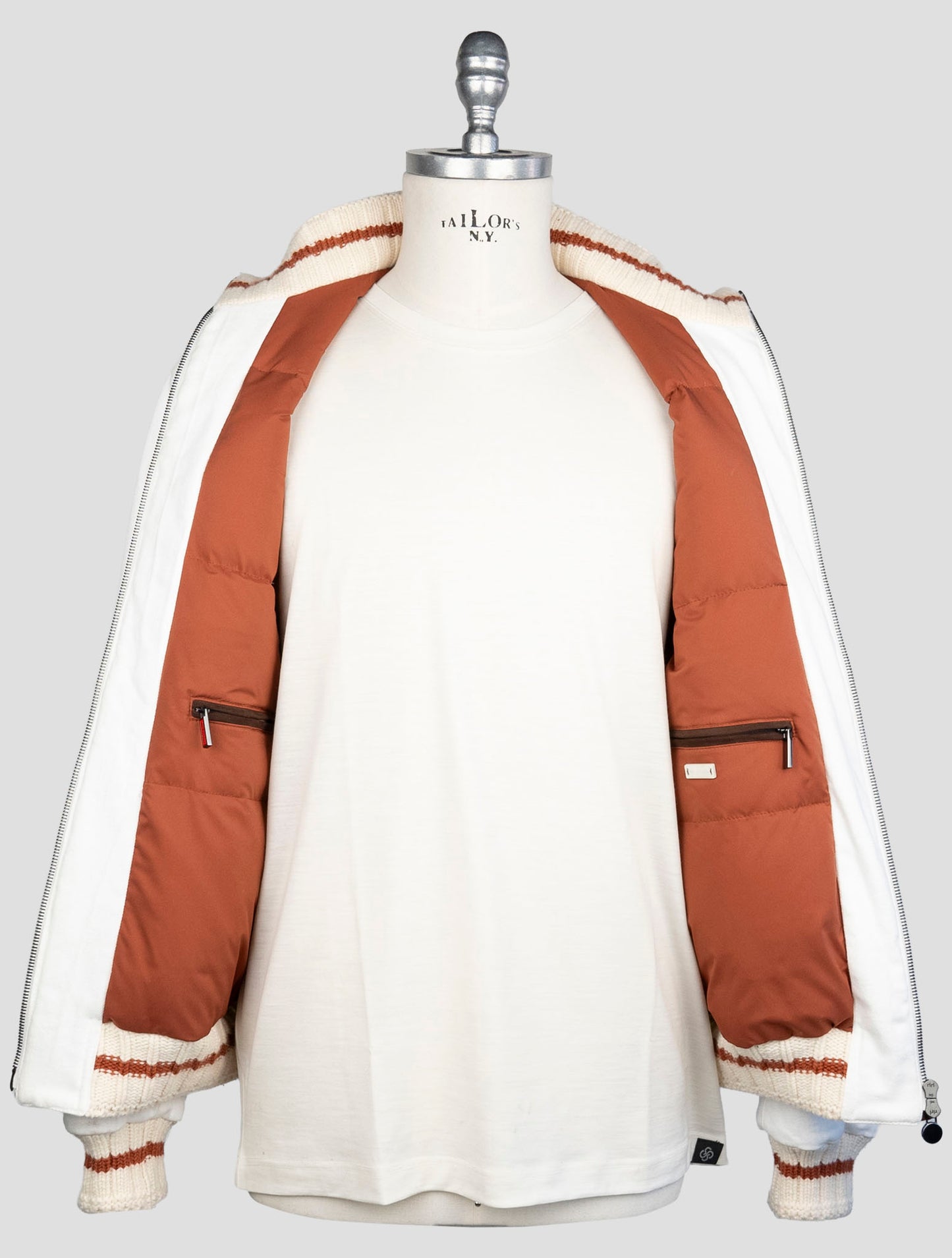 Kiton White Cotton Ea Coat