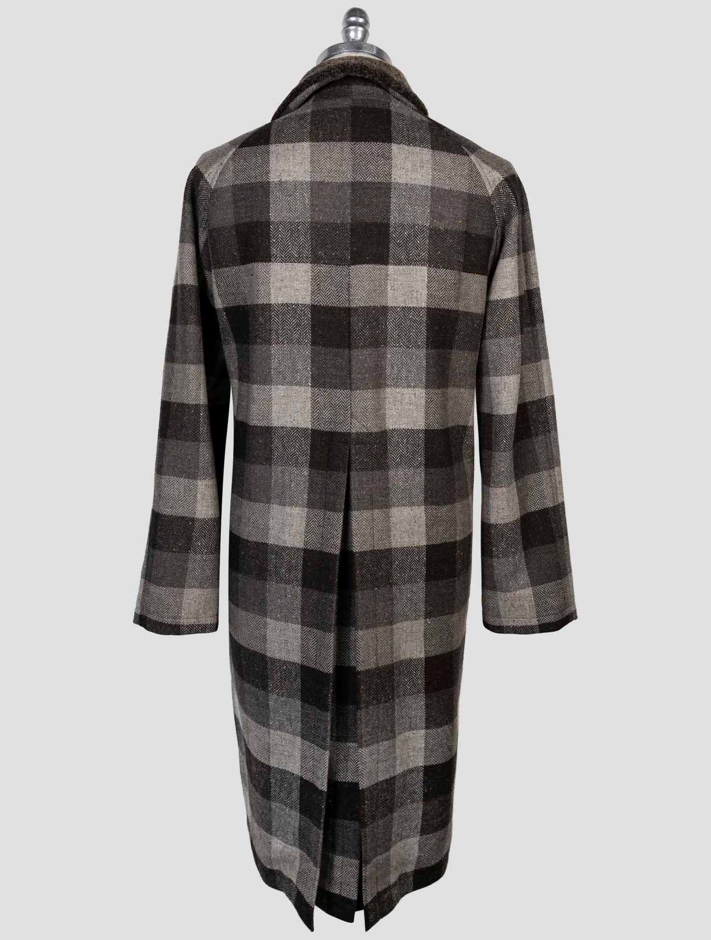 Kiton Brown Virgin Wool Overcoat
