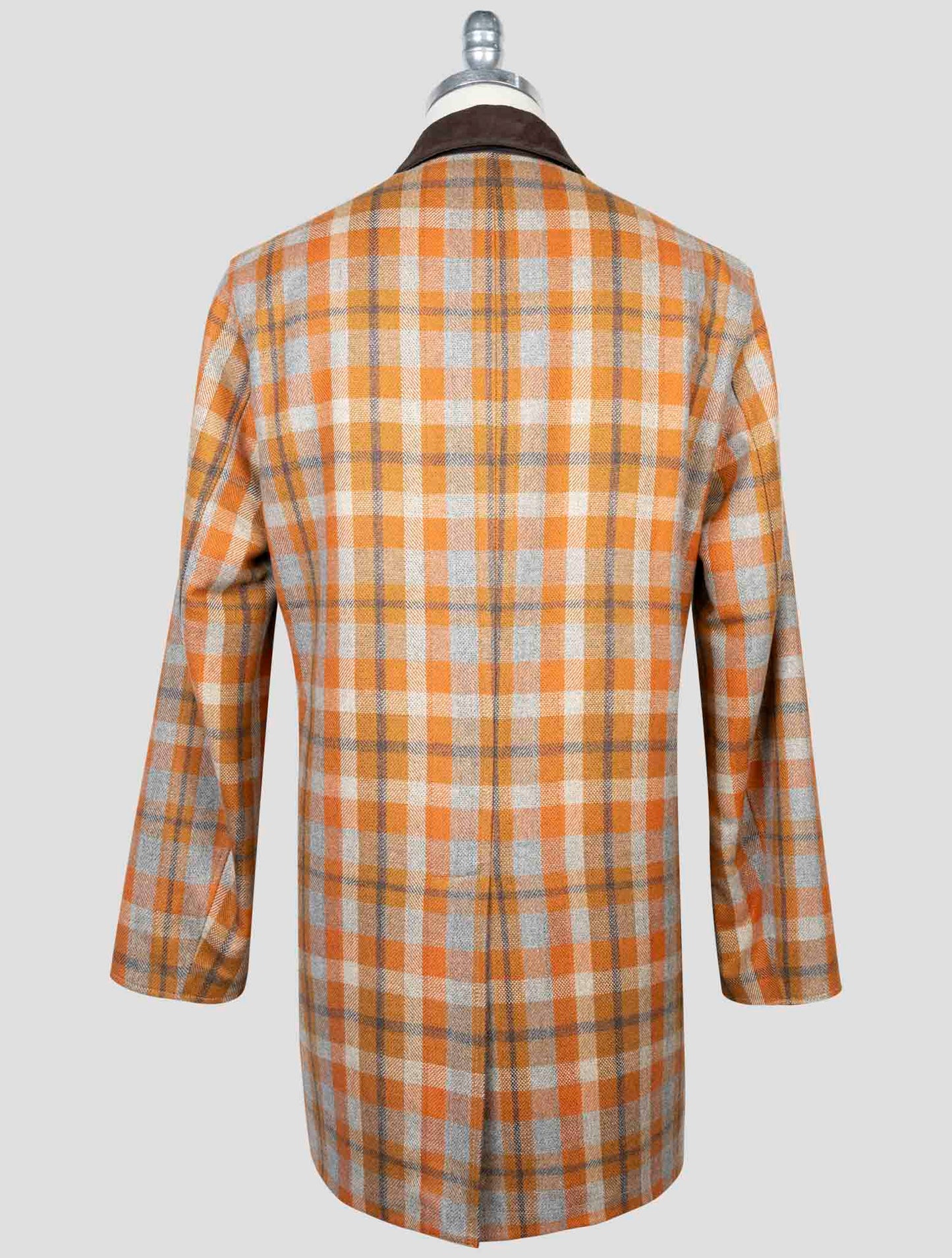 kiton Multicolor Cashmere Virgin Wool Pl Overcoat Reverse