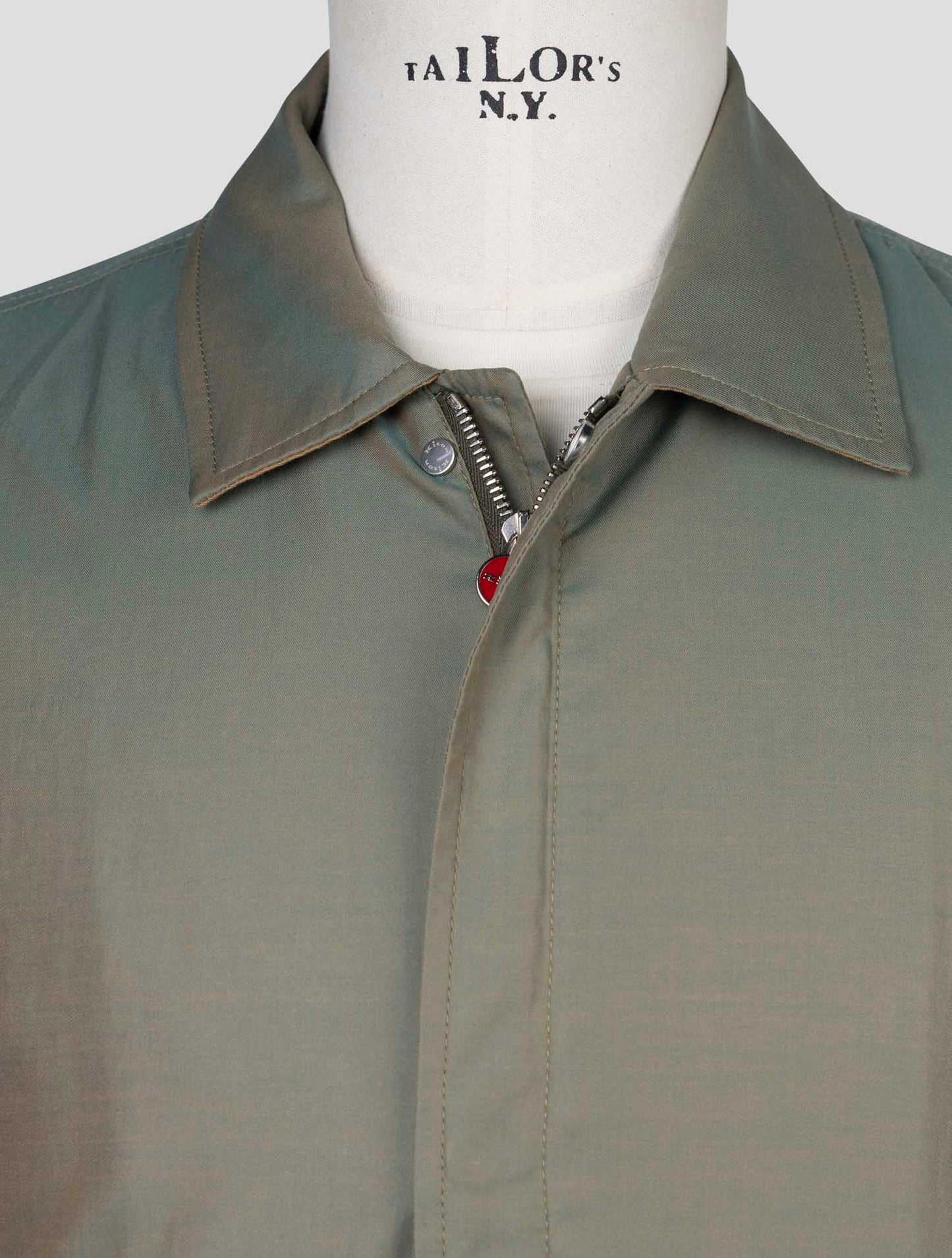 Kiton Green Cotton Coat