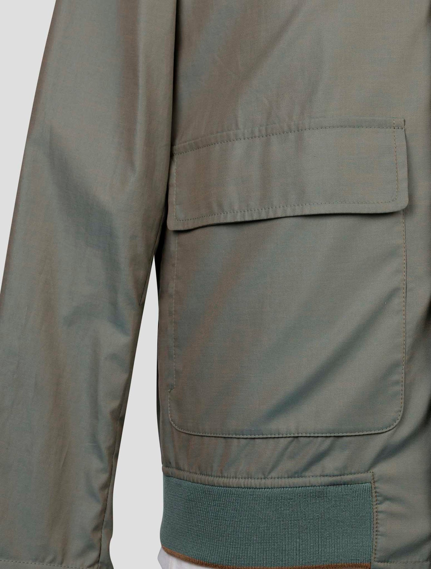 Kiton Green Cotton Coat