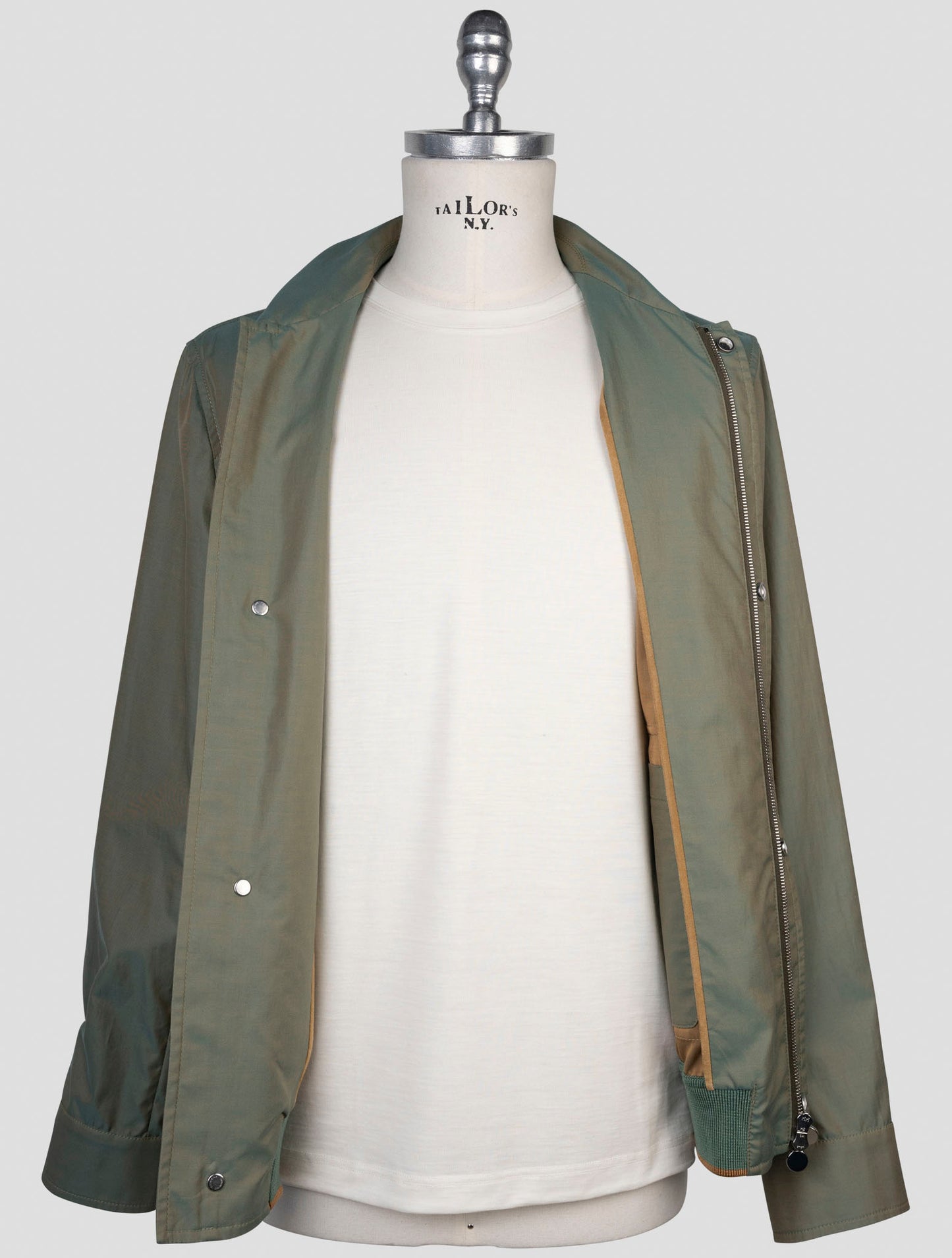 Kiton Green Cotton Coat