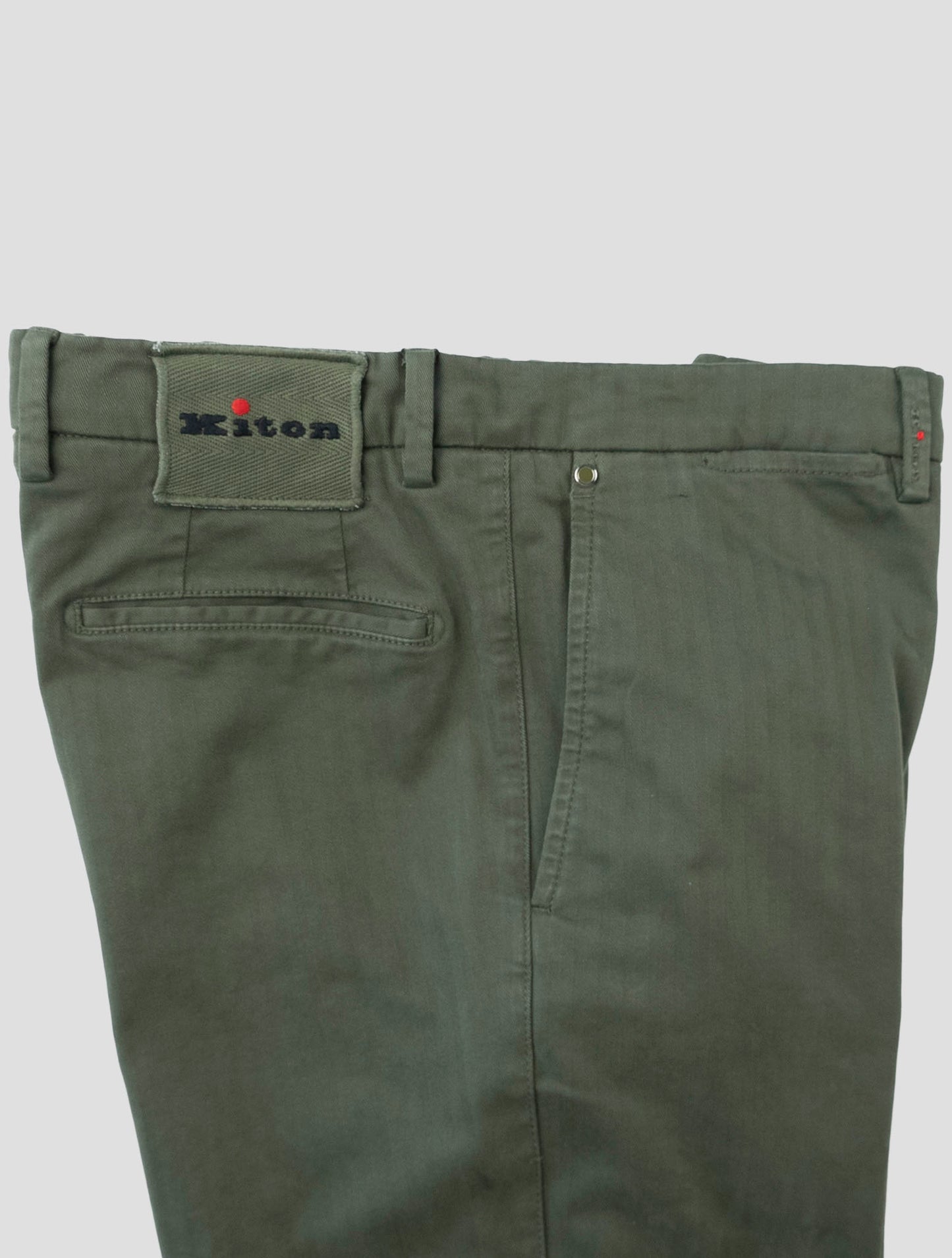 Kiton Green Cotton Ea Pants
