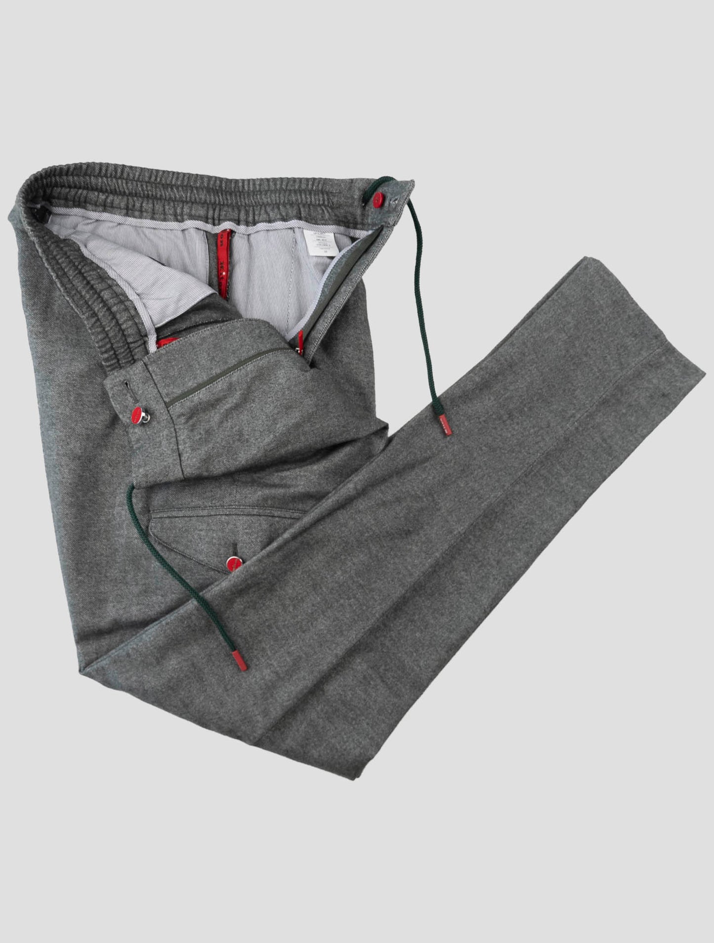 Kiton Gray Cotton Yak Cargo Pants