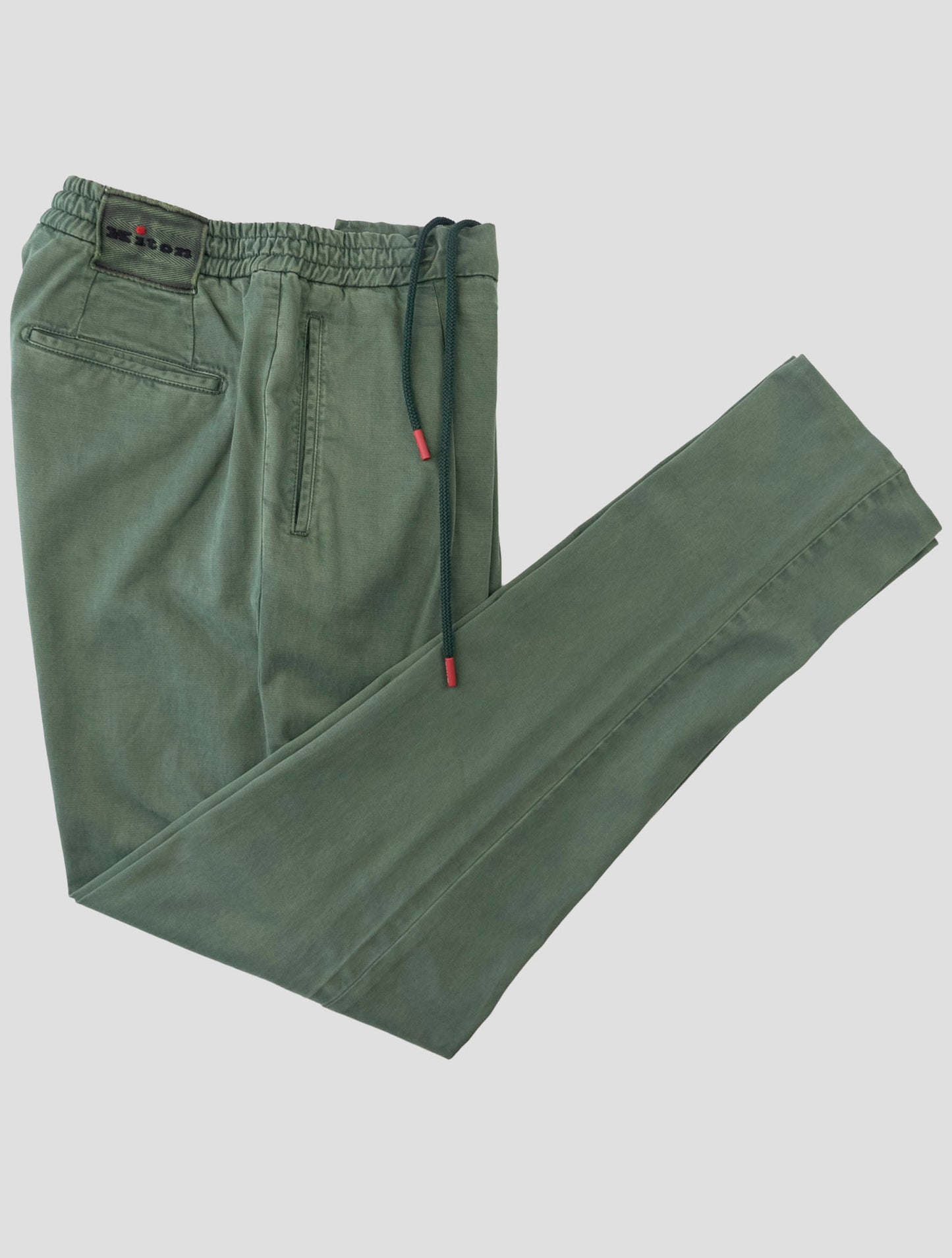 Kiton Green Lyocell Cotton Ea Pants