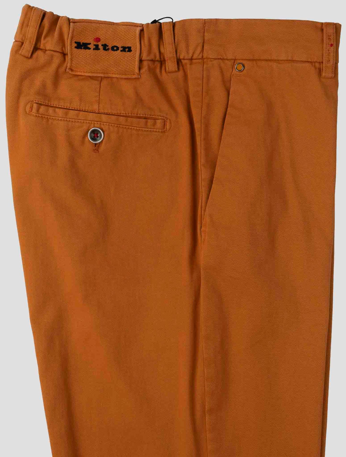 Kiton Orange Cotton Cashmere Ea Pants
