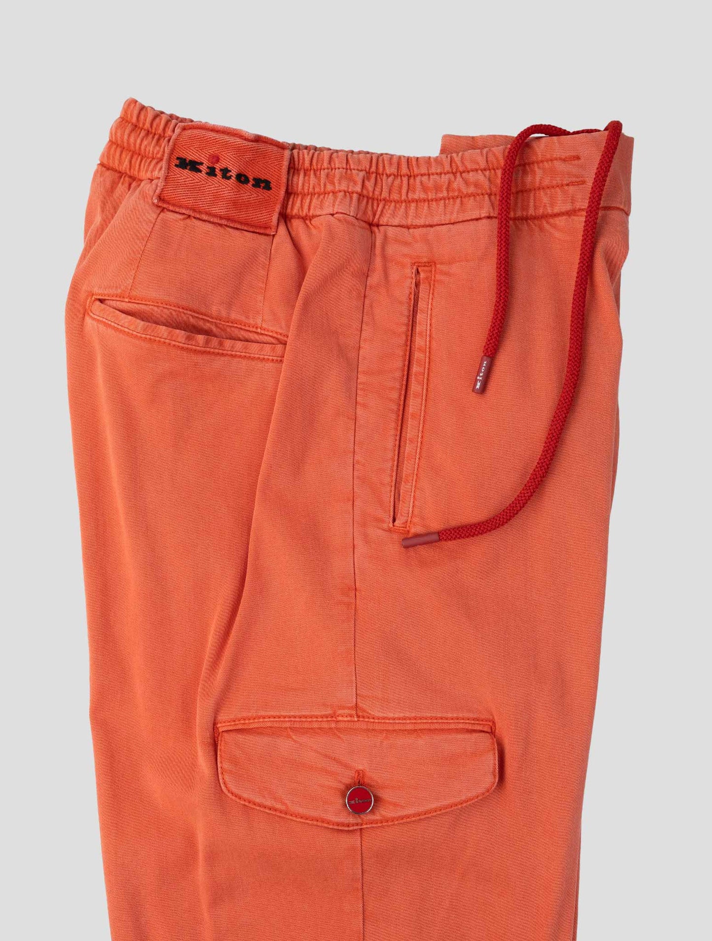 Kiton Red Lyocell Ea Pants
