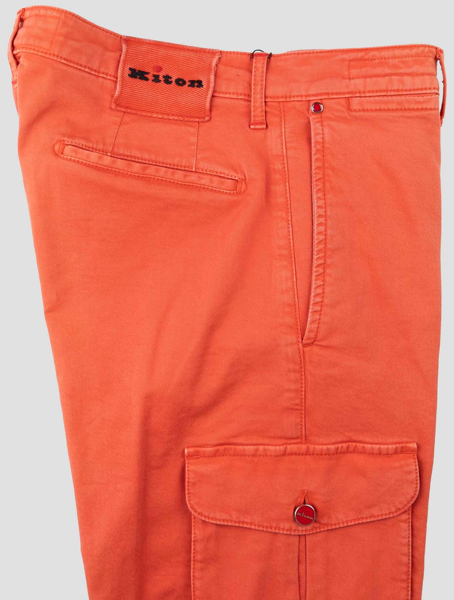 Kiton Red Cotton Ea Cargo Pants