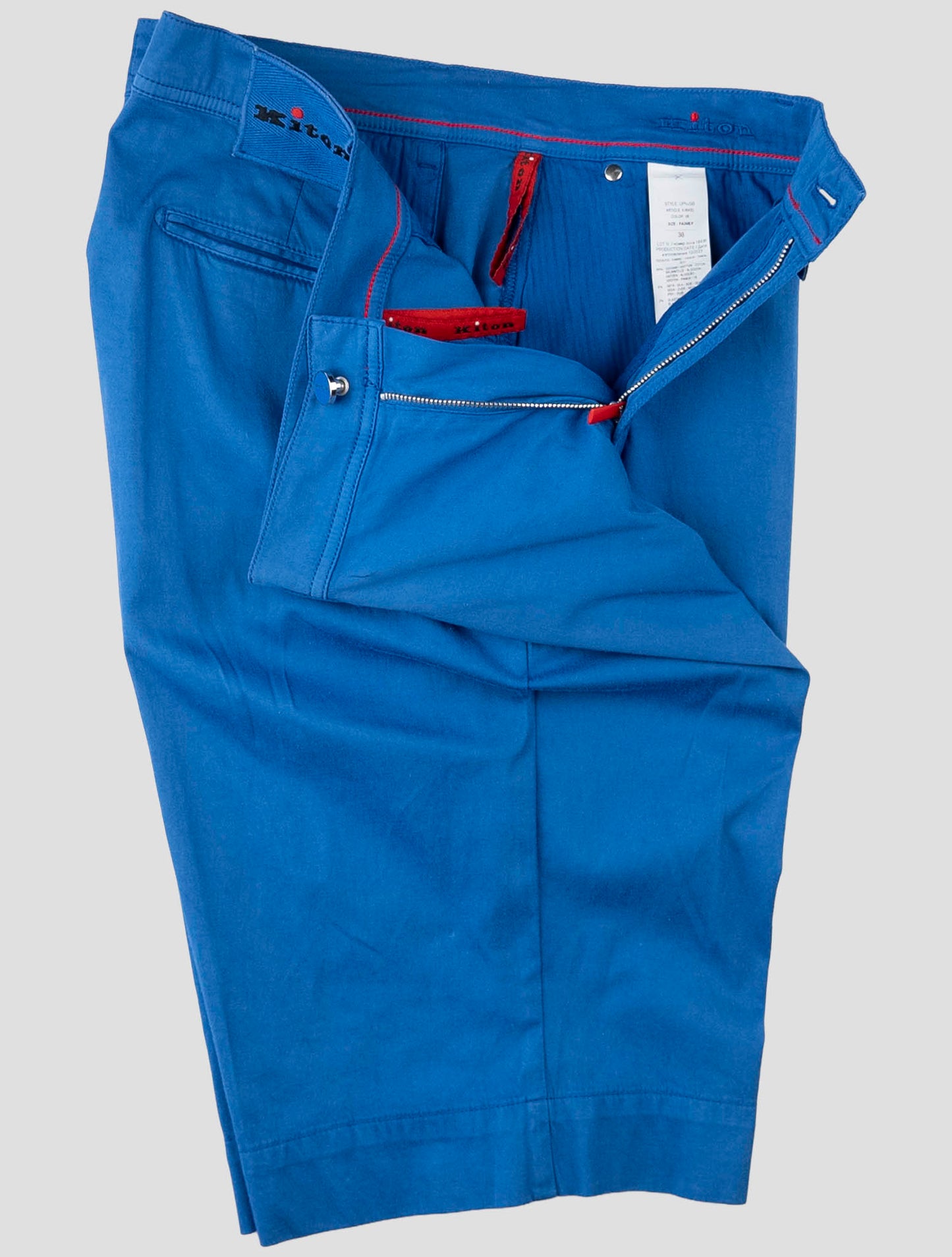 Kiton Blue Cotton Silk Ea Short Pants