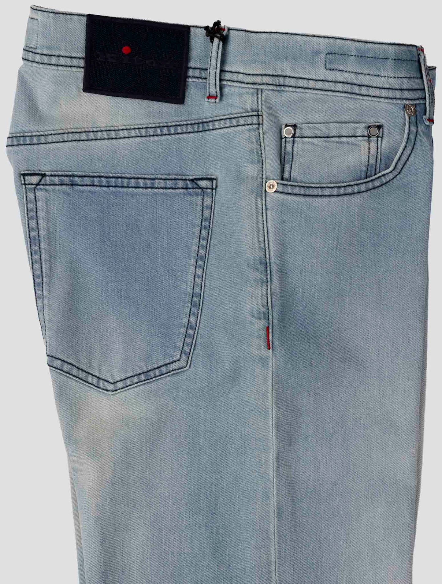 Kiton Light Blue Cotton Cashmere Ea Jeans
