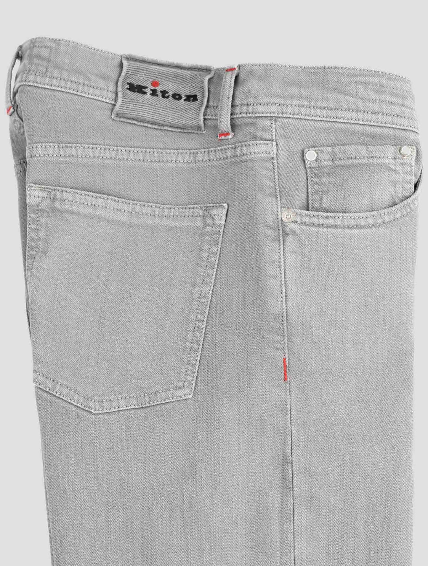 Kiton Gray Cotton Ea Jeans