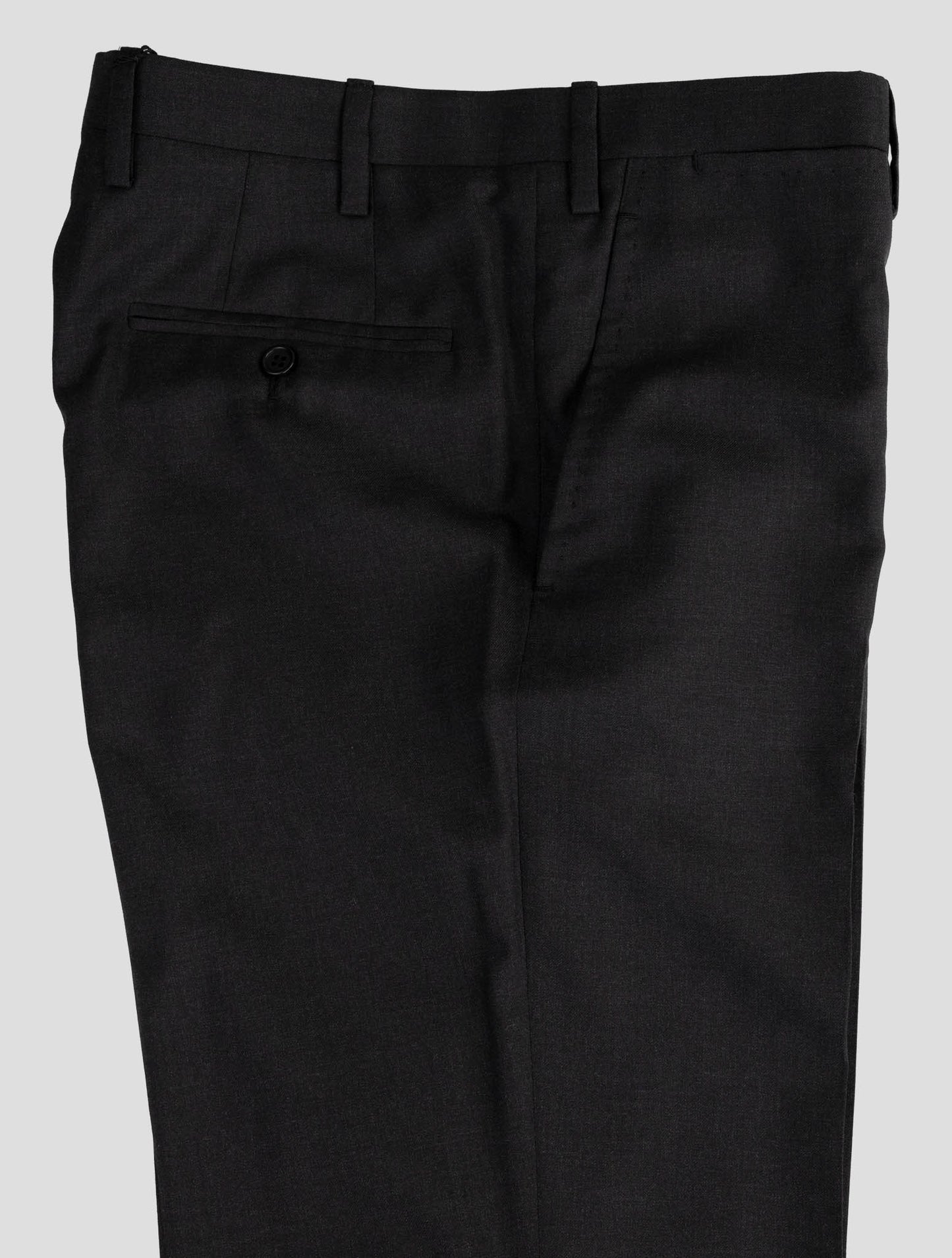 Kiton Black Wool 150's Dress Pants