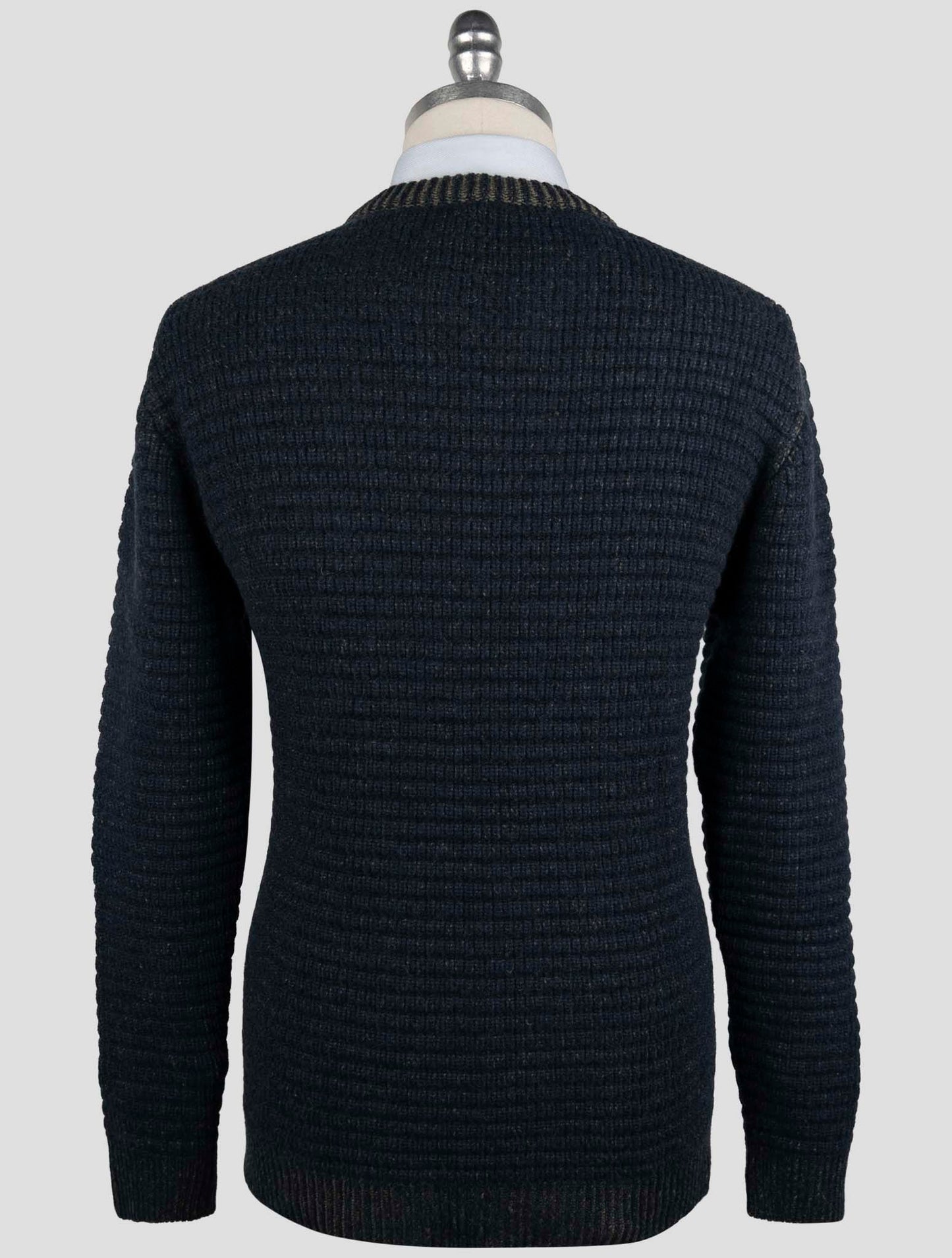 Kiton Blue Cashmere Sweater Crewneck