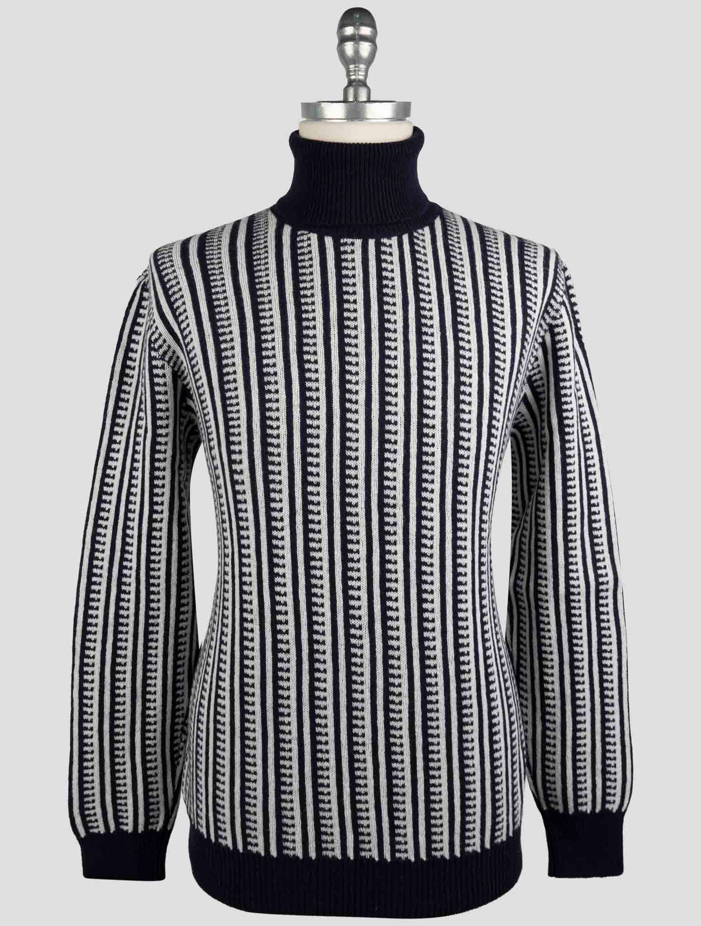 Kiton Blue Cashmere Sweater Turtleneck