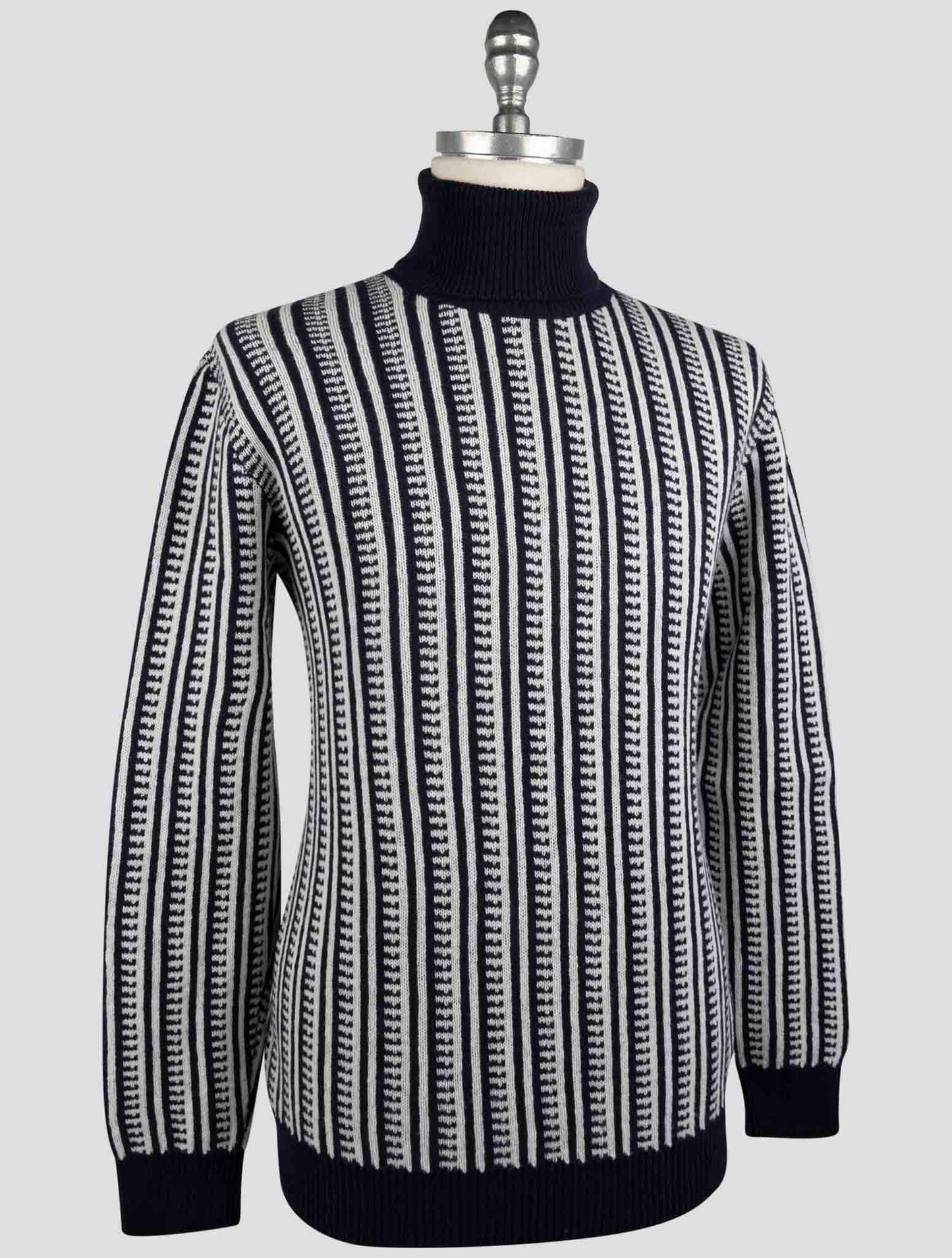 Kiton Blue Cashmere Sweater Turtleneck