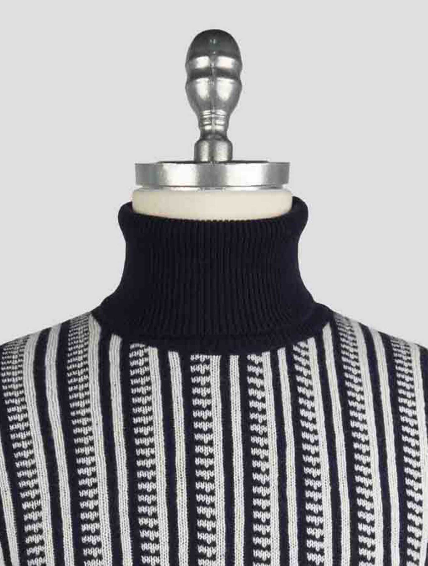 Kiton Blue Cashmere Sweater Turtleneck