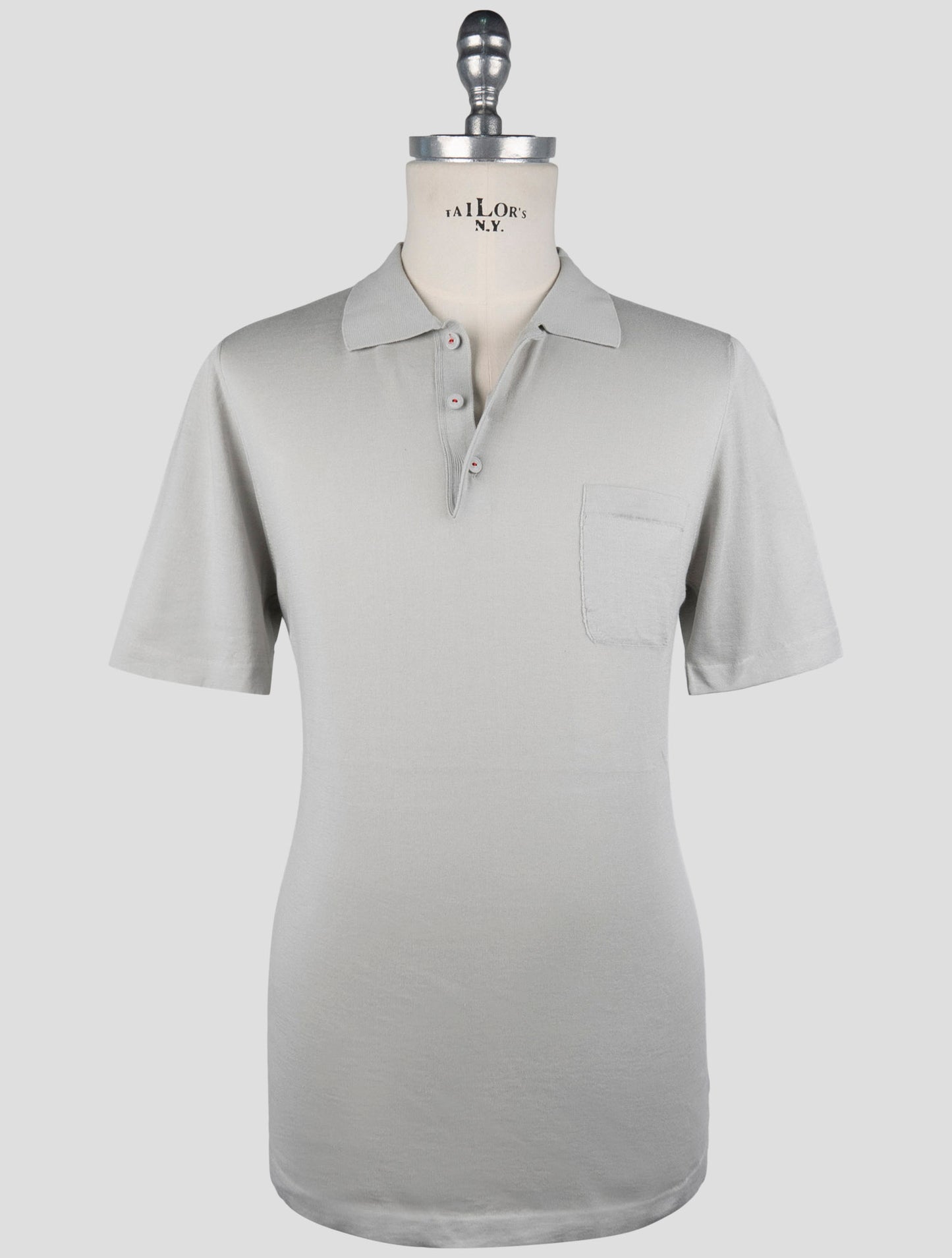 Kiton Gray Cotton Polo