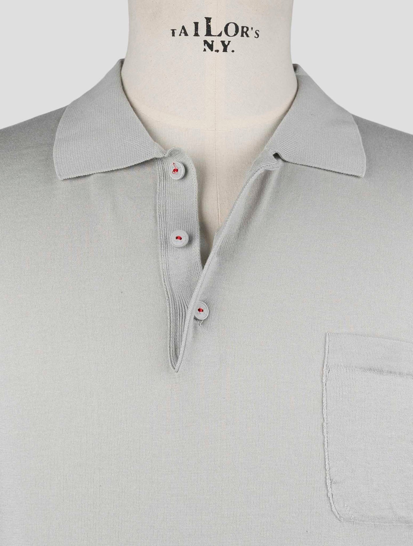 Kiton Gray Cotton Polo
