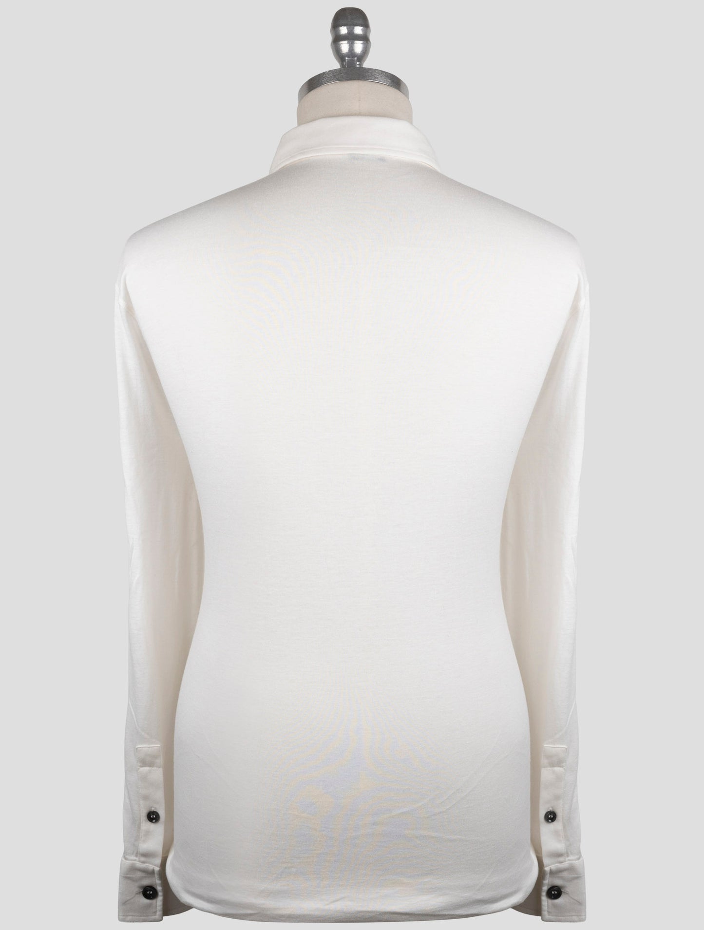 Kiton White Cotton Cashmere Sweater Polo