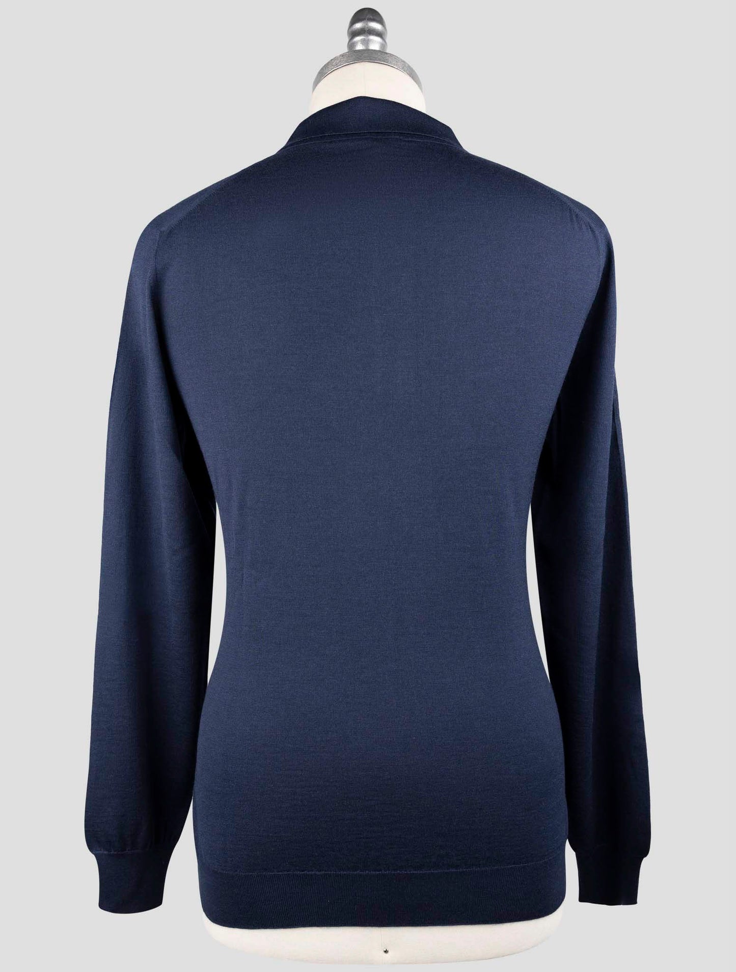 Kiton Blue Cashmere Silk Sweater Polo