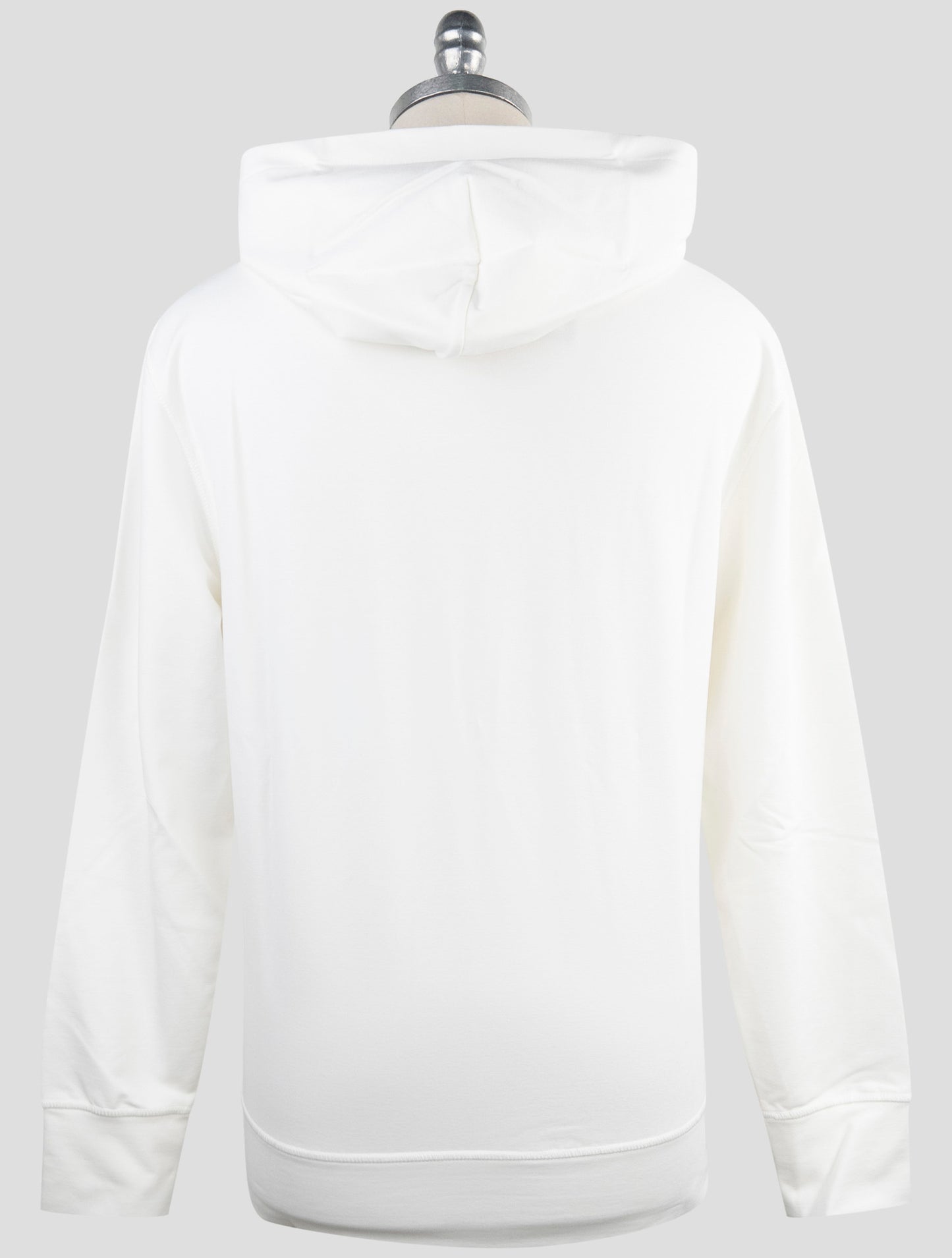 Kiton White Cotton Ea Sweater Hoodie