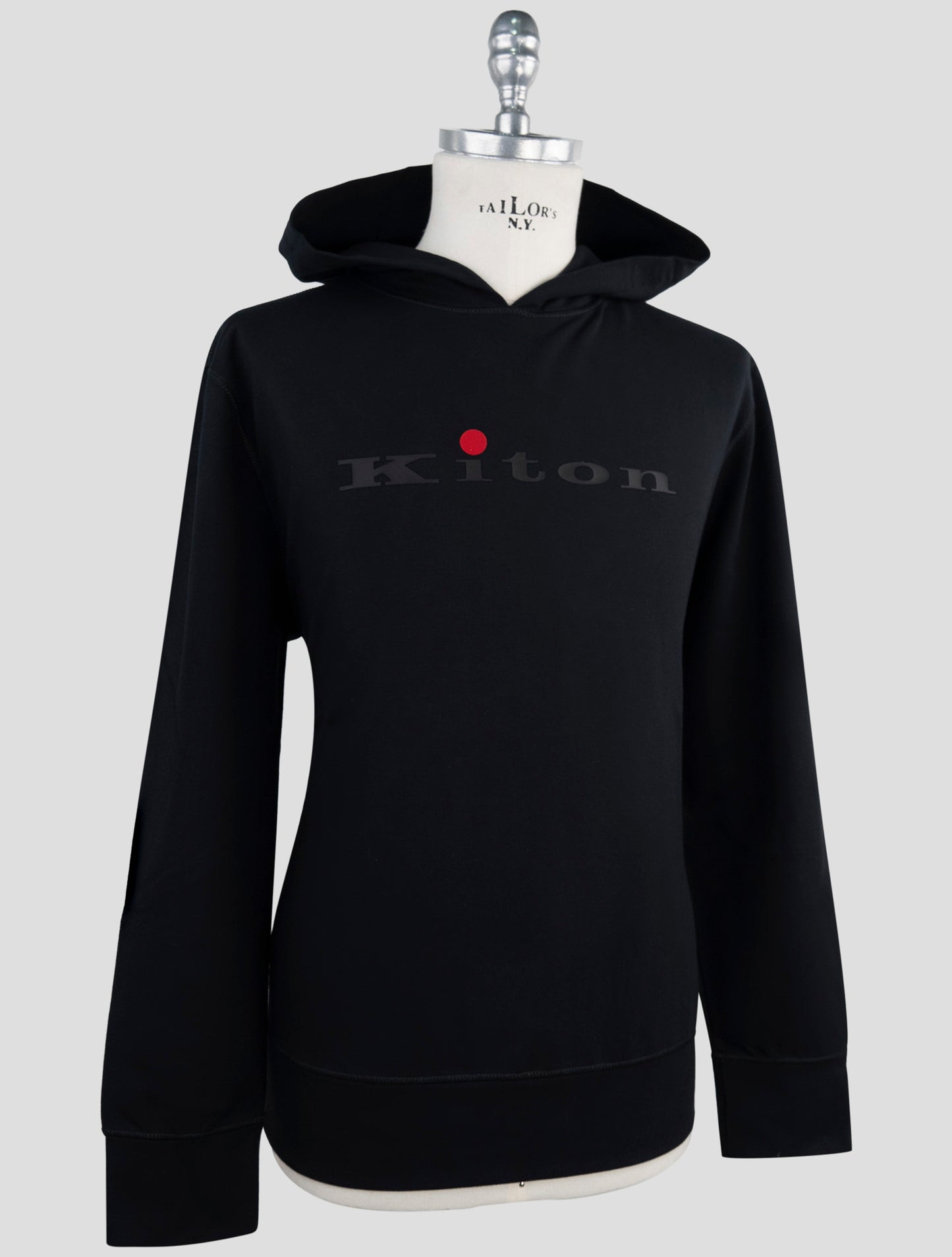 Kiton Blue Cotton Ea Sweater Hoodie
