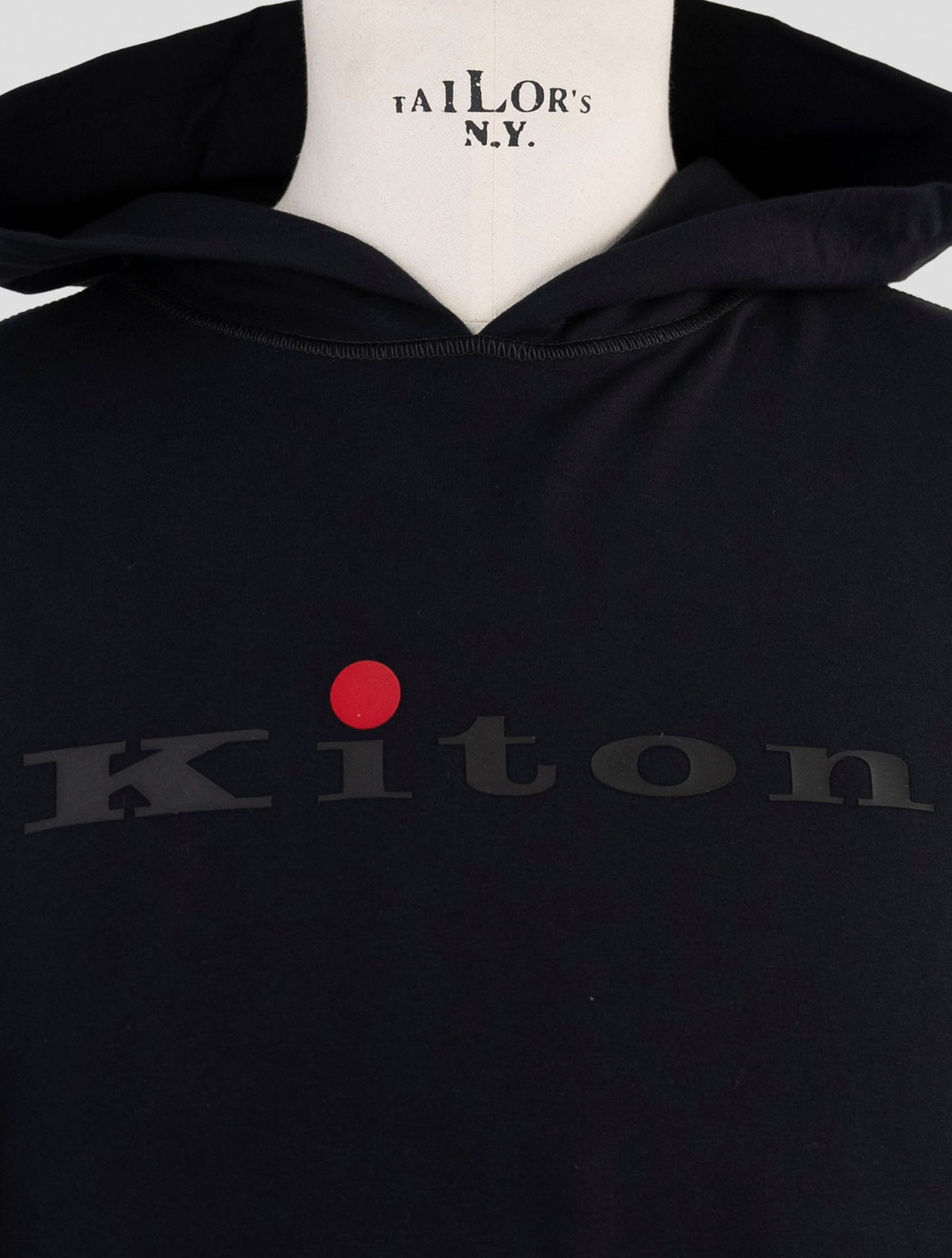 Kiton Blue Cotton Ea Sweater Hoodie